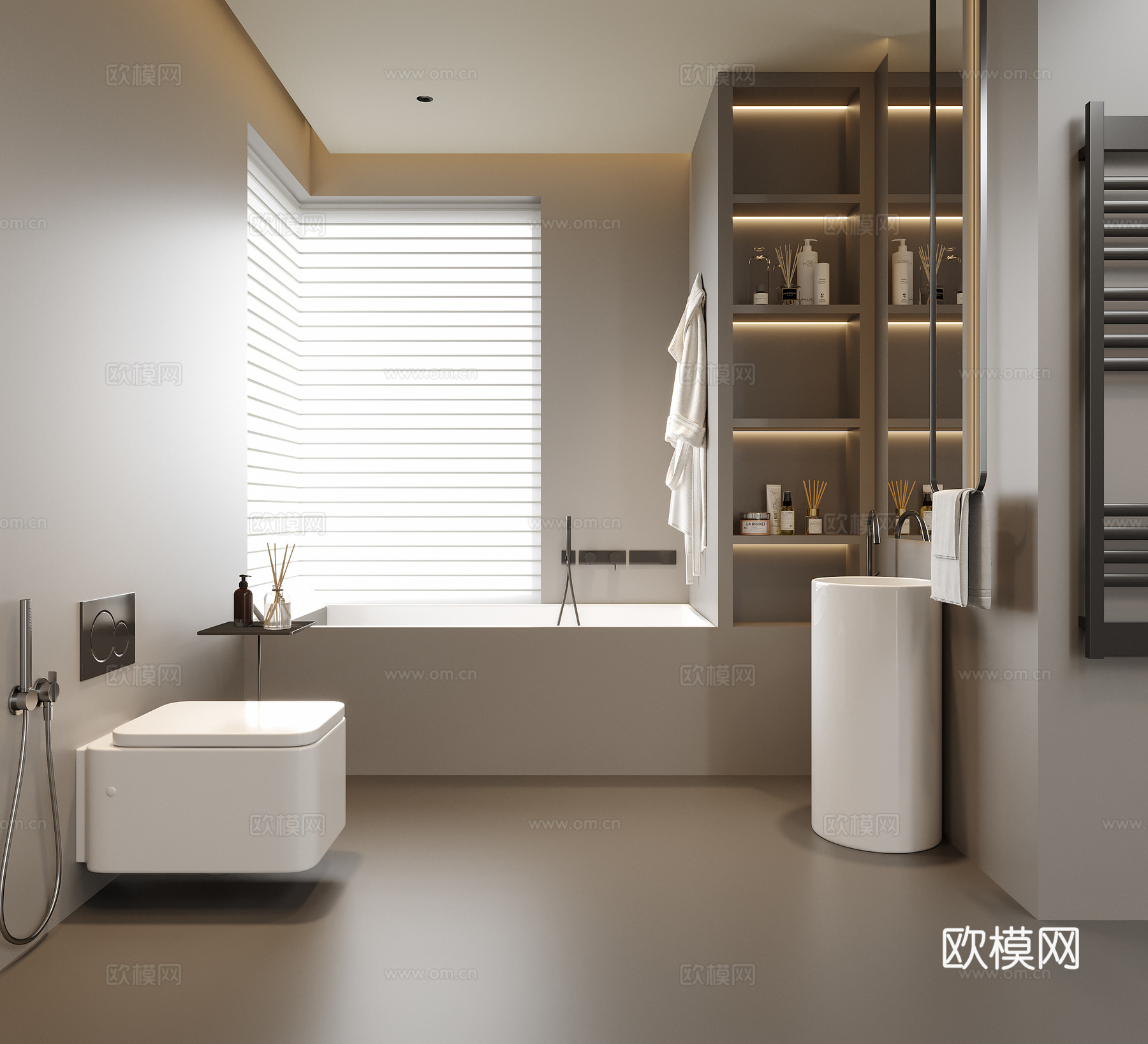 现代卫生间su模型
