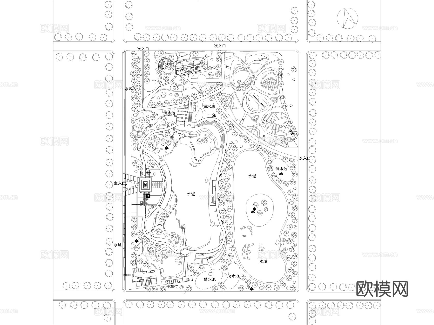 21套口袋公园景观街角公园小游园CAD施工图cad施工图