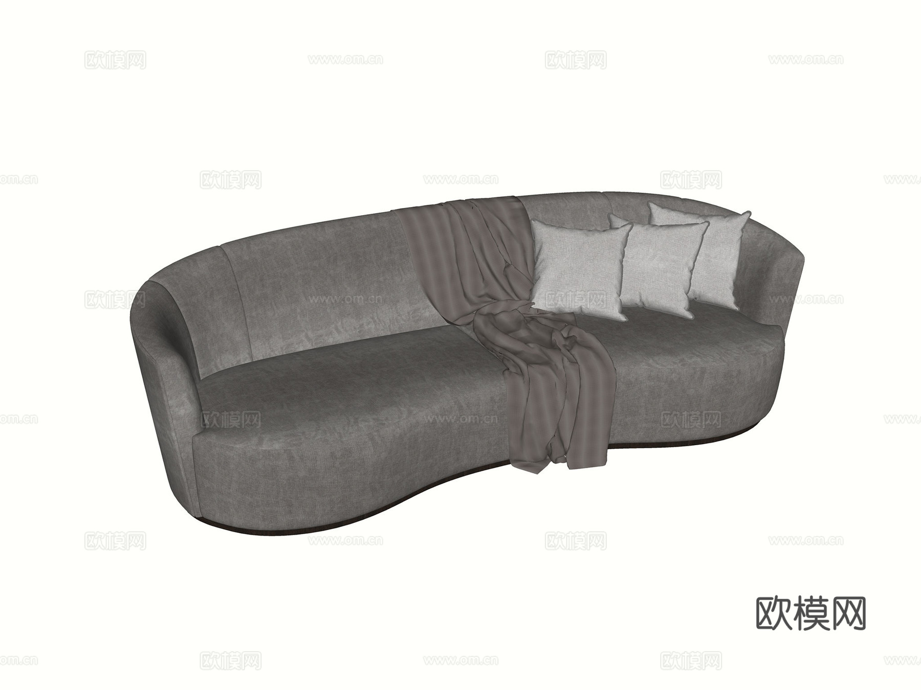 Amania 意大利沙发 现代沙发 多人沙发 布艺沙发su模型