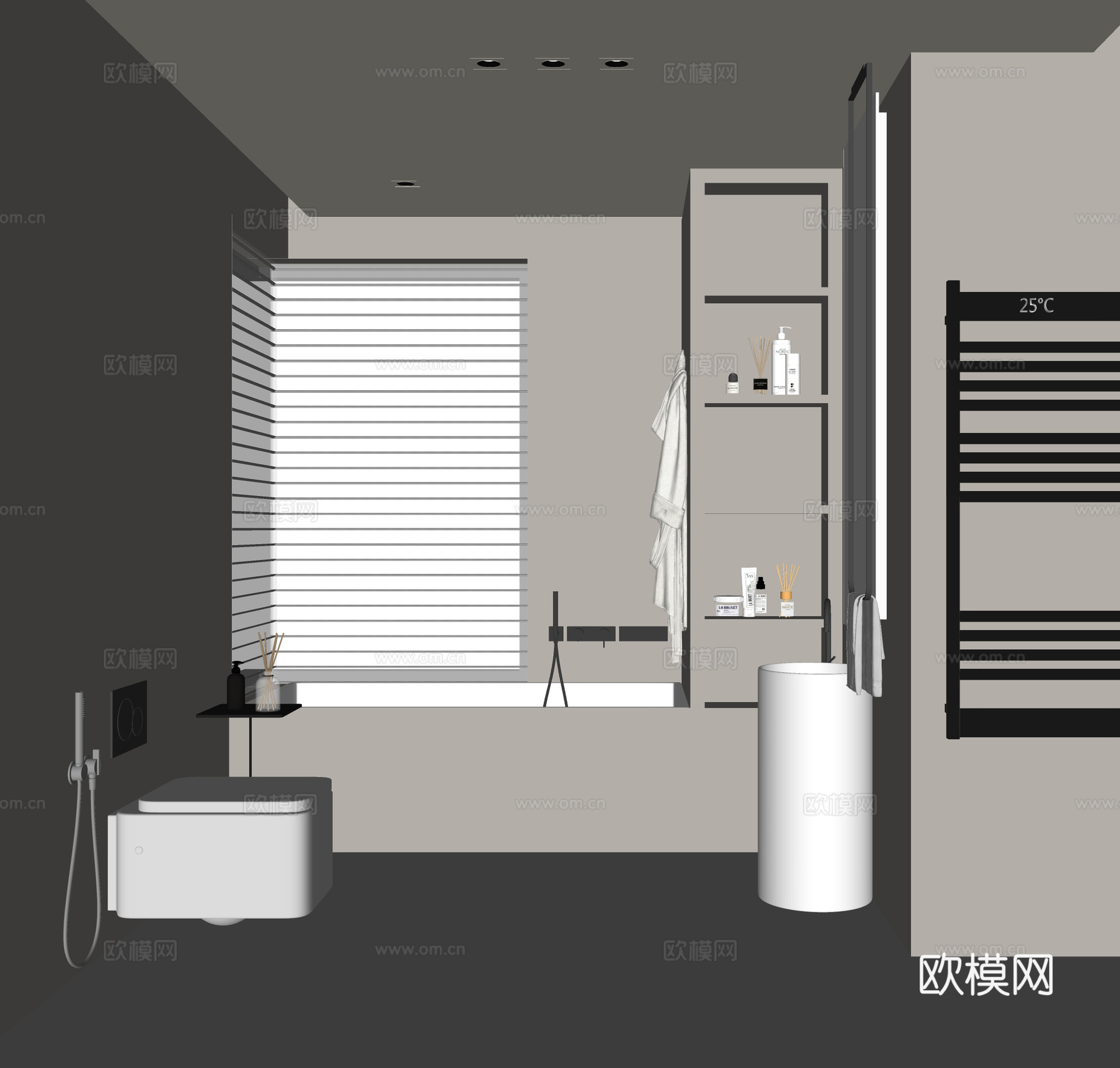 现代卫生间su模型