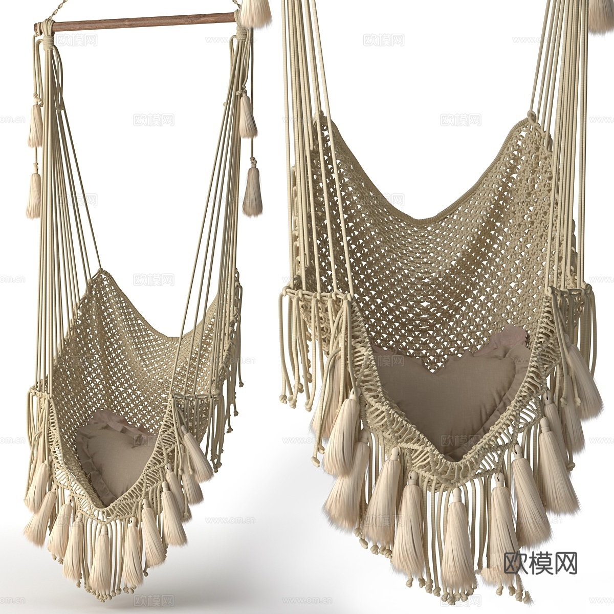 流苏吊床椅3d模型下载