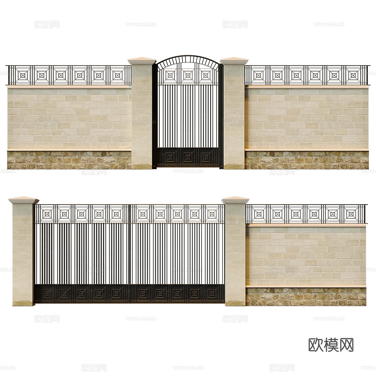 围栏3d模型下载