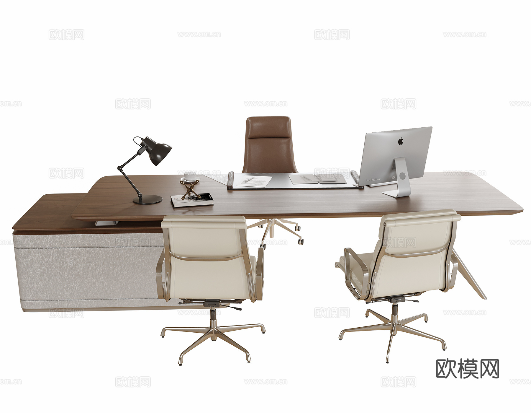 现代办公桌椅 办公椅 老板办公桌椅su模型