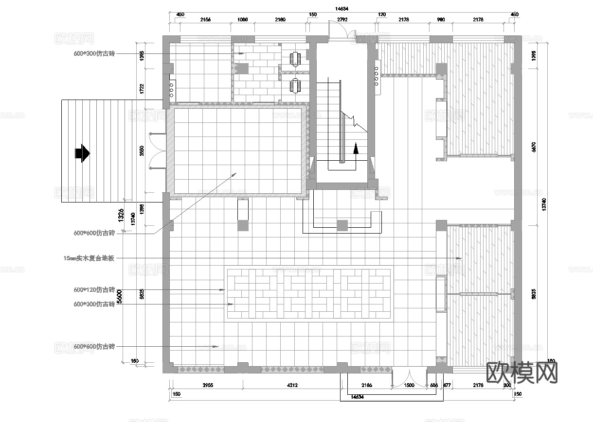 500平茶楼 最新全套施工图合集cad施工图