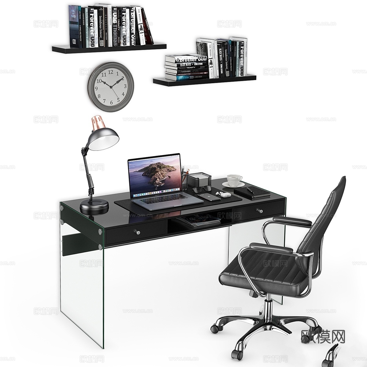 工作空间 MacBook 23d模型下载