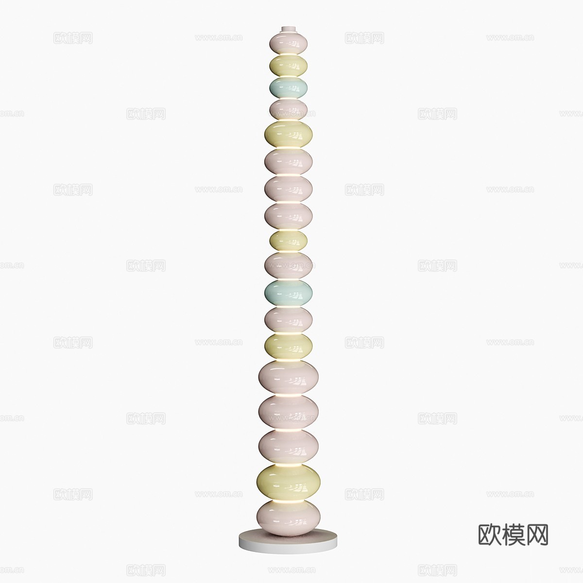 现代奶油风 Loft It Macaroon 落地灯3d模型下载（渲染图1）