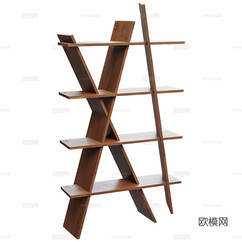 XI书架3d模型下载（渲染图3）