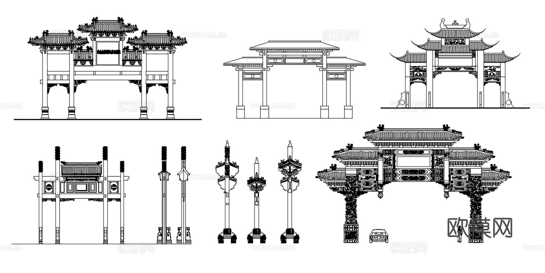 2026最新整理古建筑CAD图块图库cad施工图