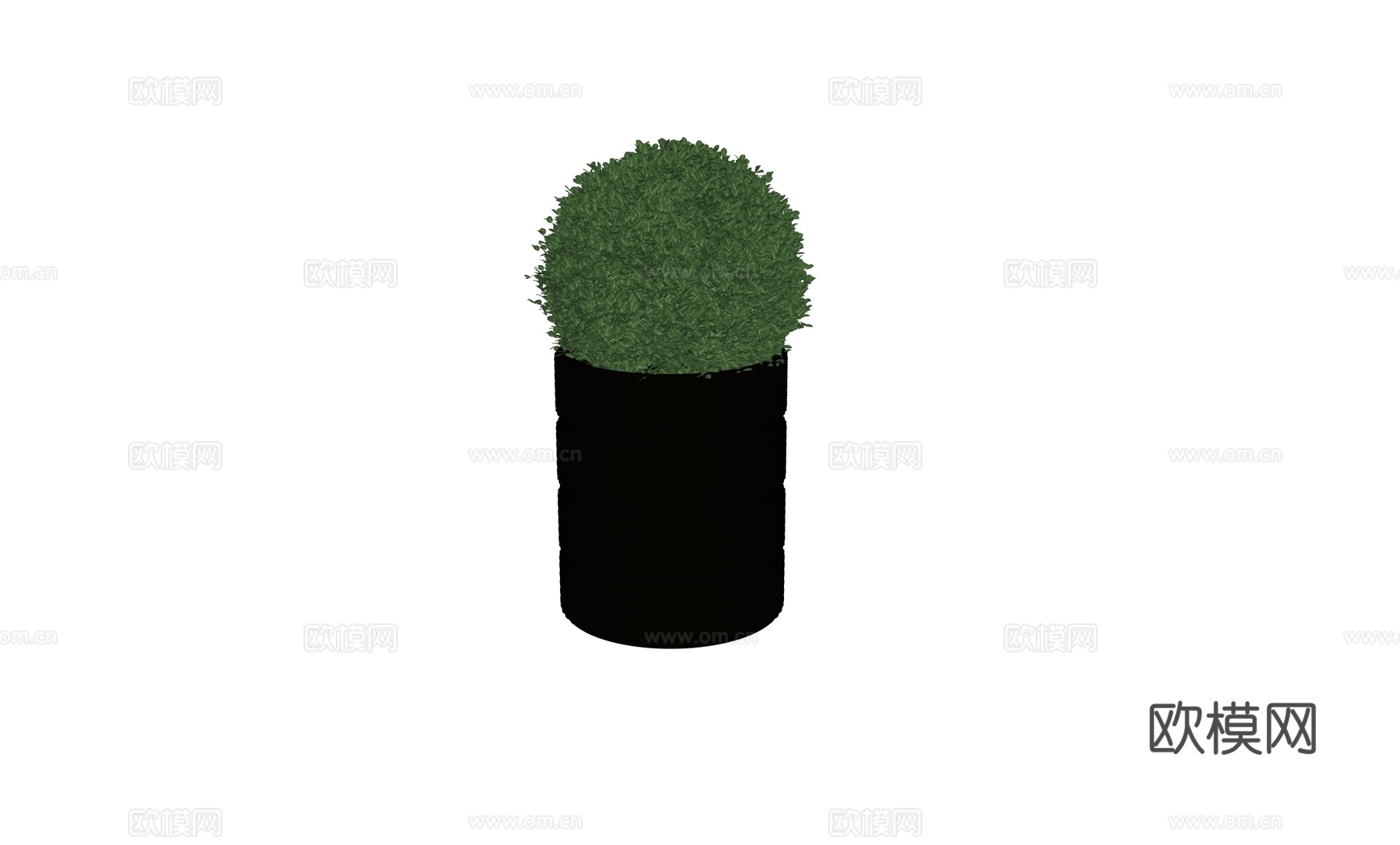 酒店盆栽植物摆件su模型