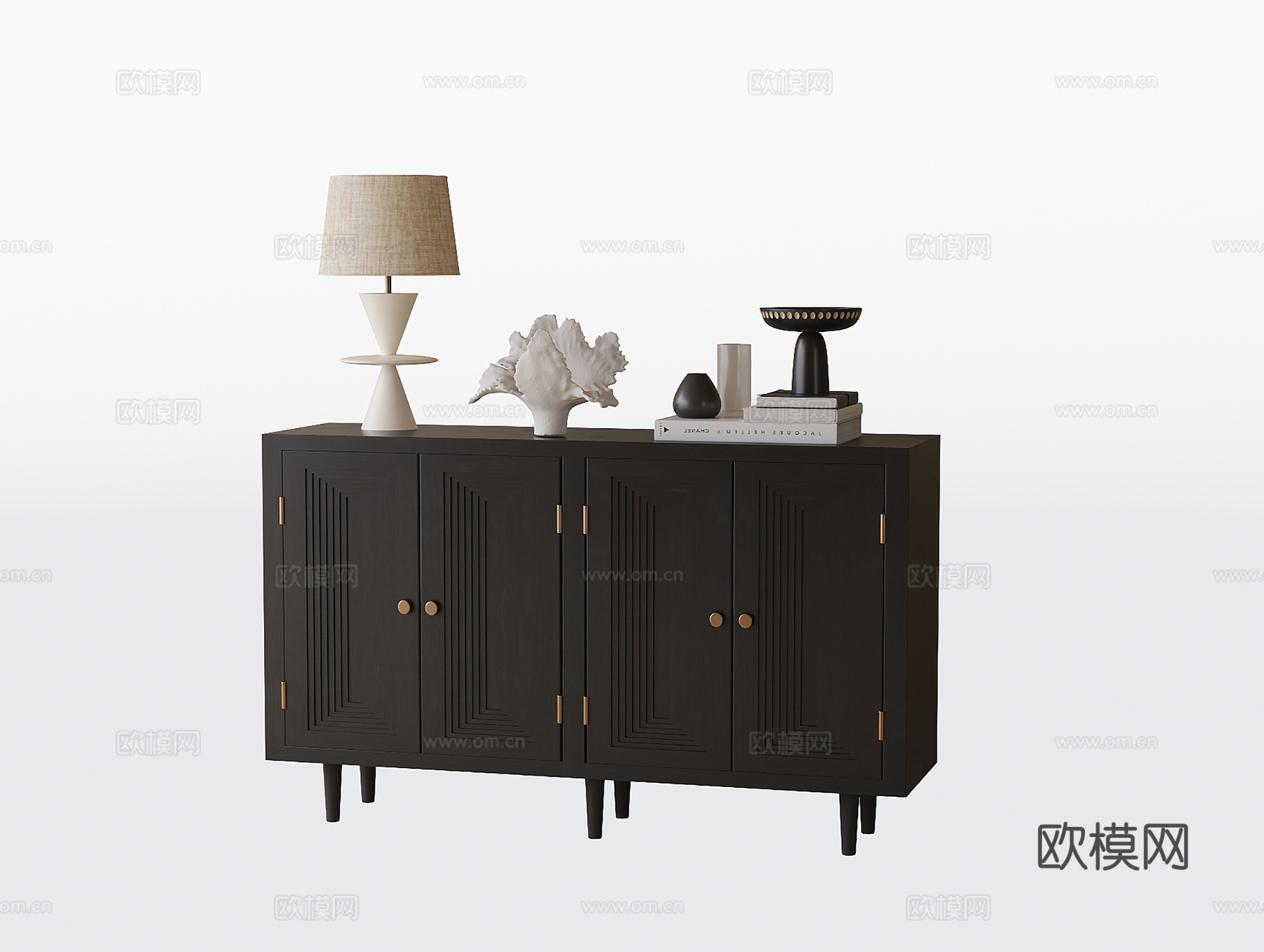 现代玄关柜 边柜 装饰柜su模型