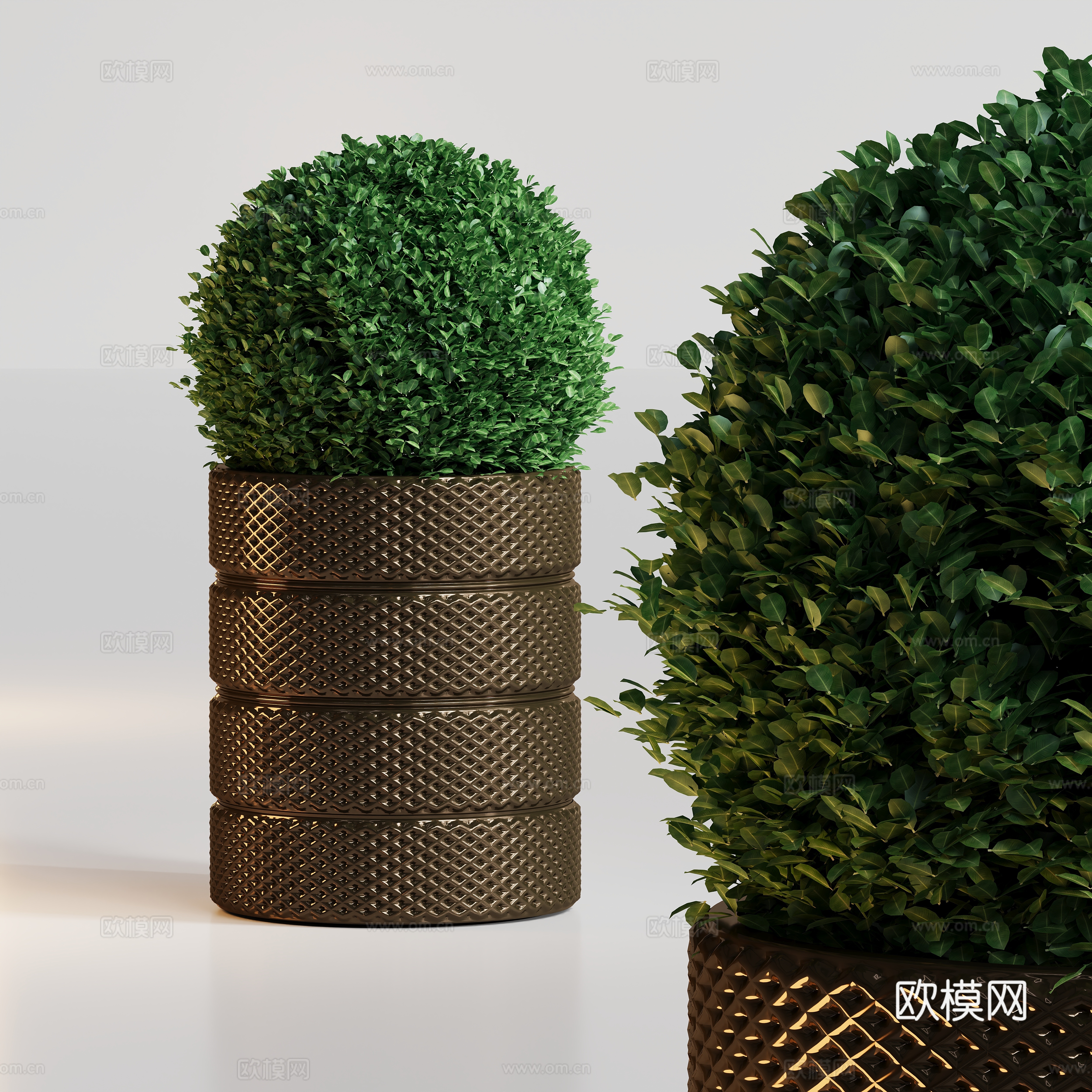 酒店盆栽植物摆件su模型