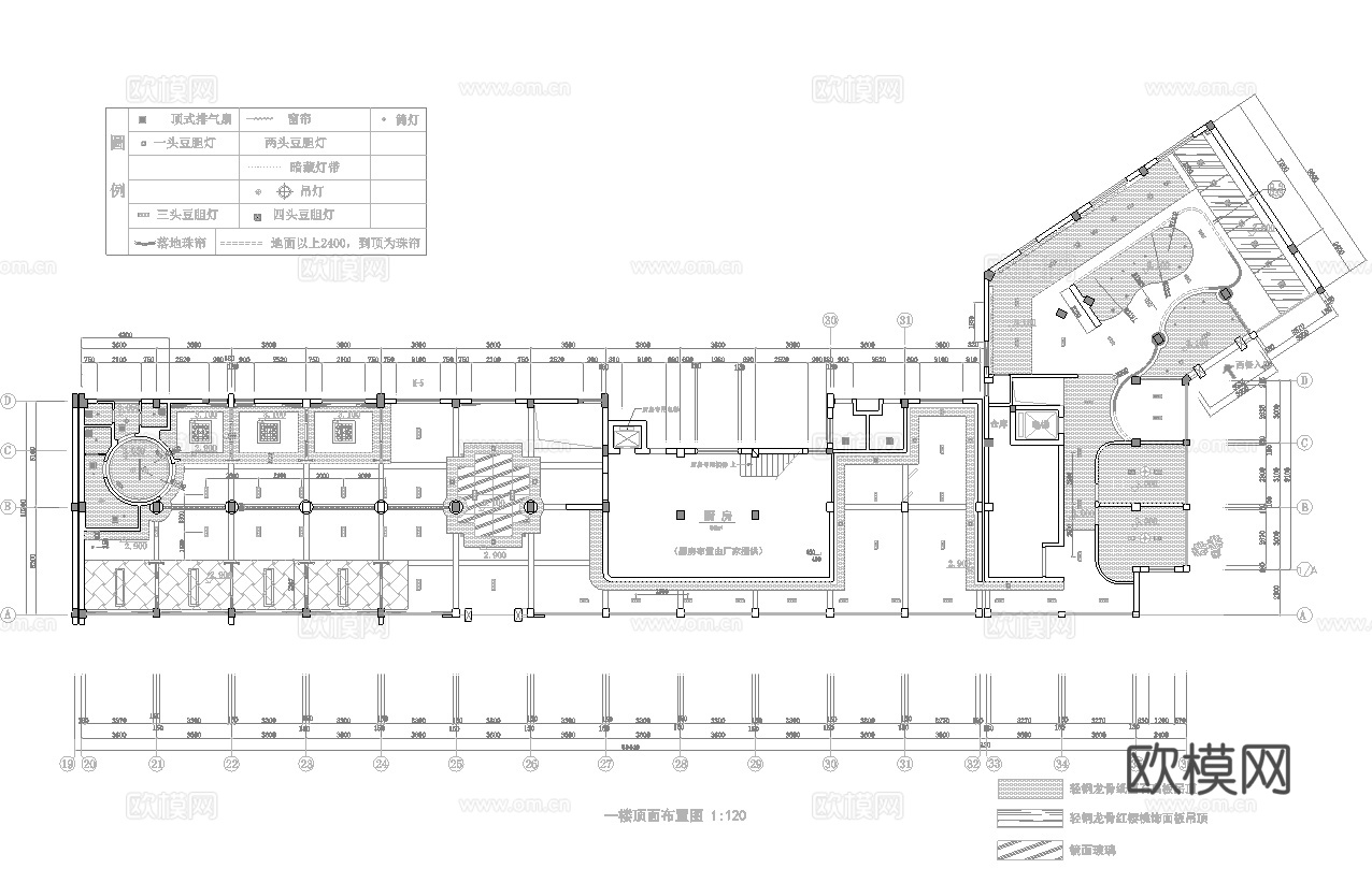 2000平酒楼餐厅 最新全套施工图合集cad施工图