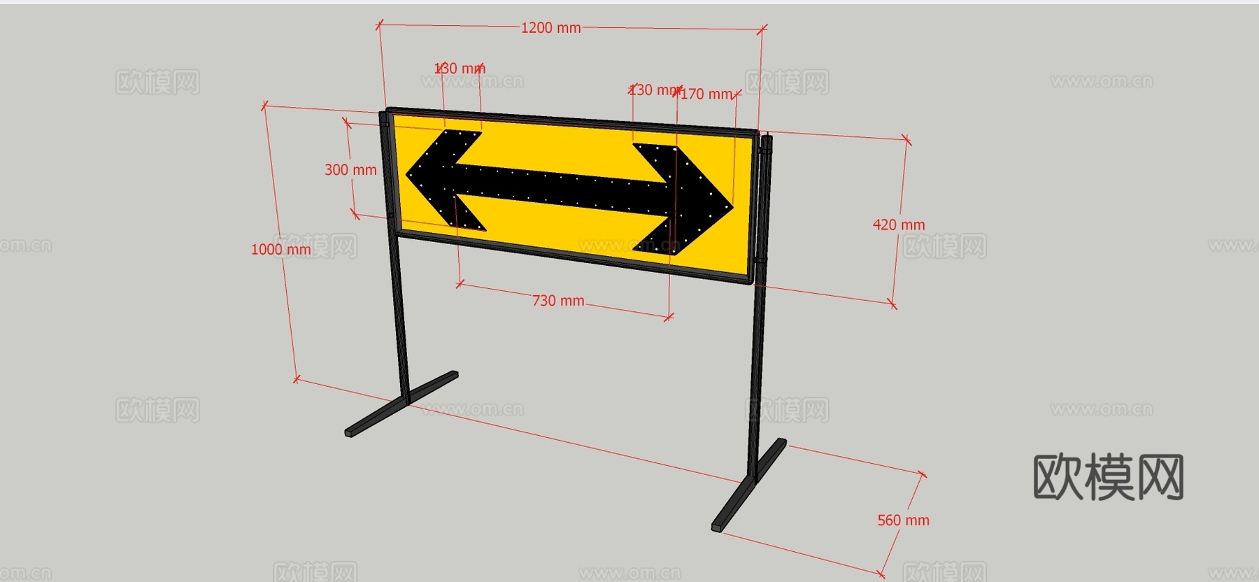 消防指示牌su模型
