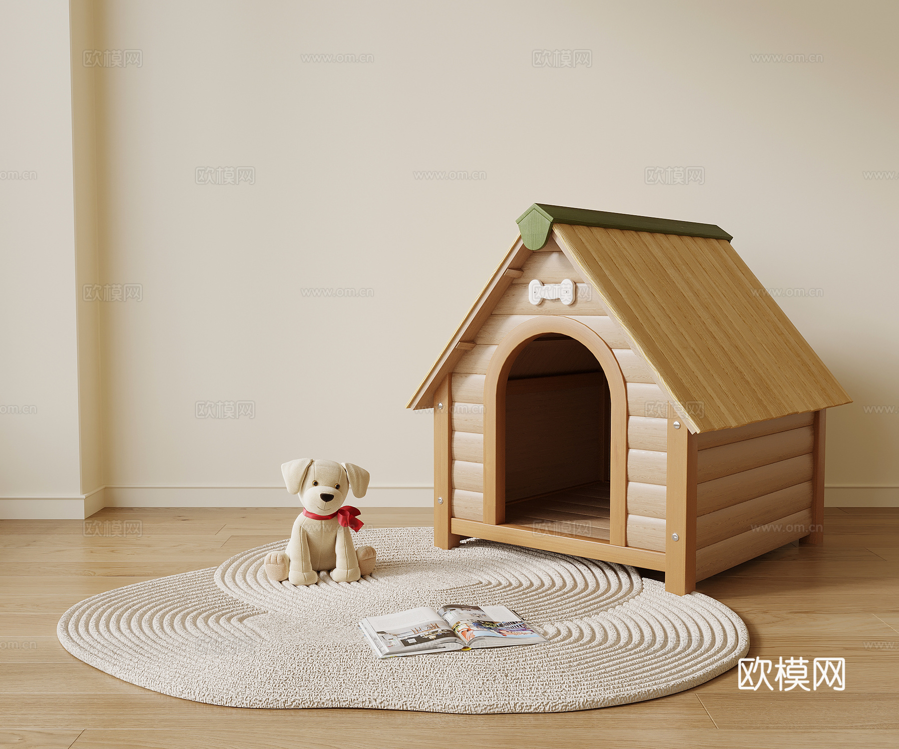 现代狗窝 摆件 玩具3d模型下载