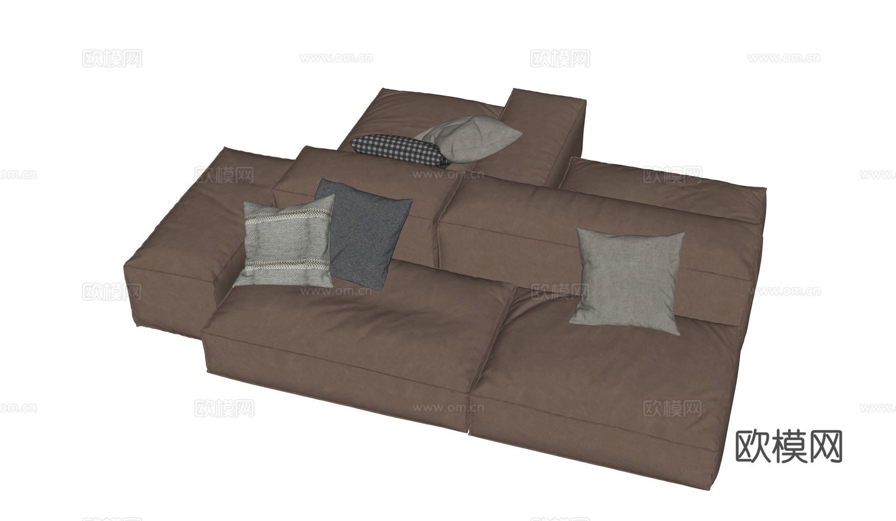 现代沙发 多人沙发 布艺沙发 客厅沙发su模型su模型