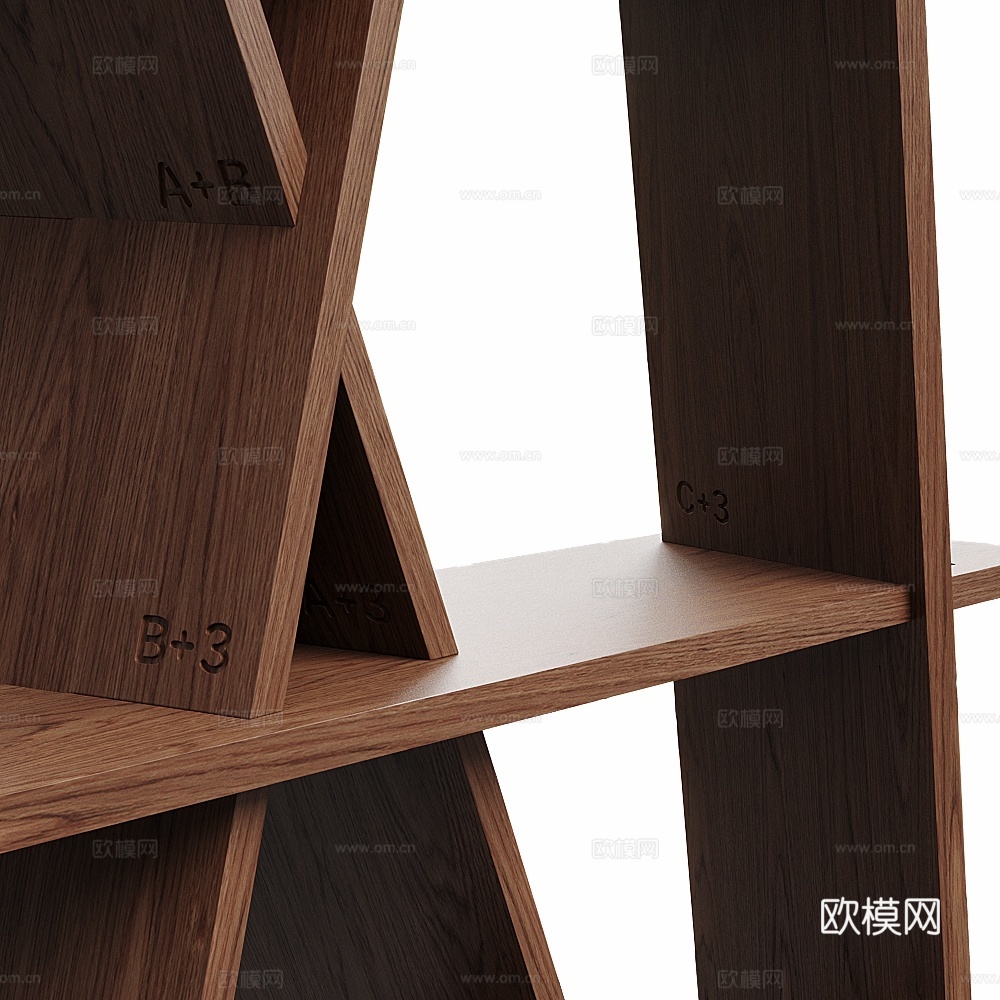 XI书架3d模型下载（渲染图2）