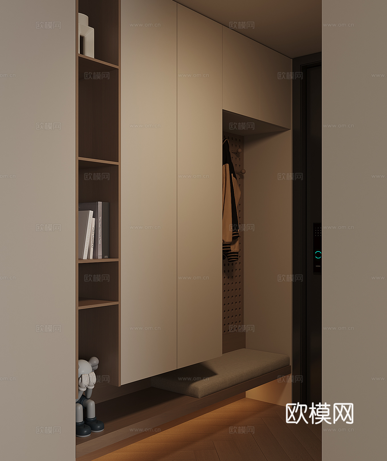 现代入户鞋柜su模型