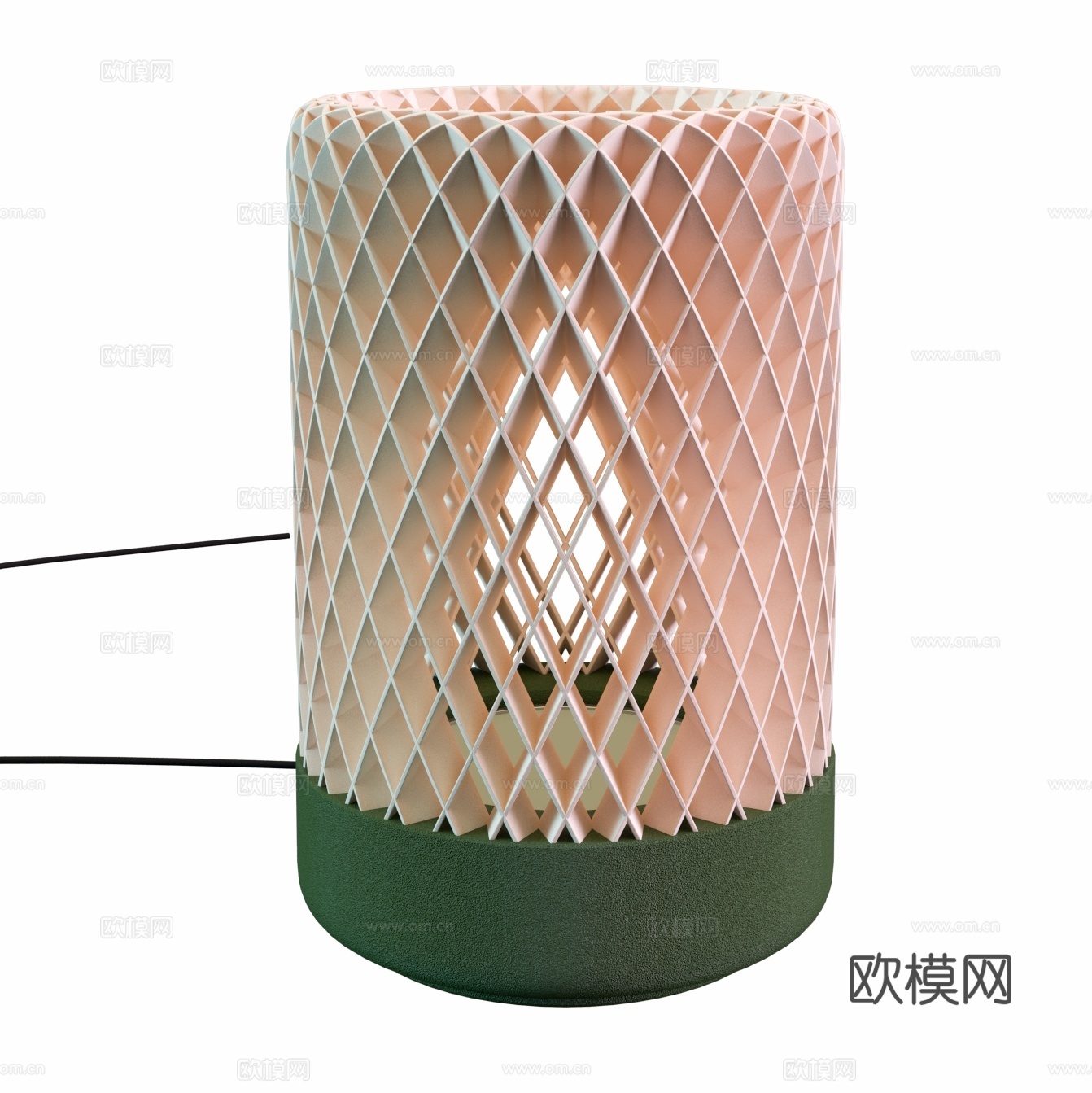 钻石光晕台灯3d模型
