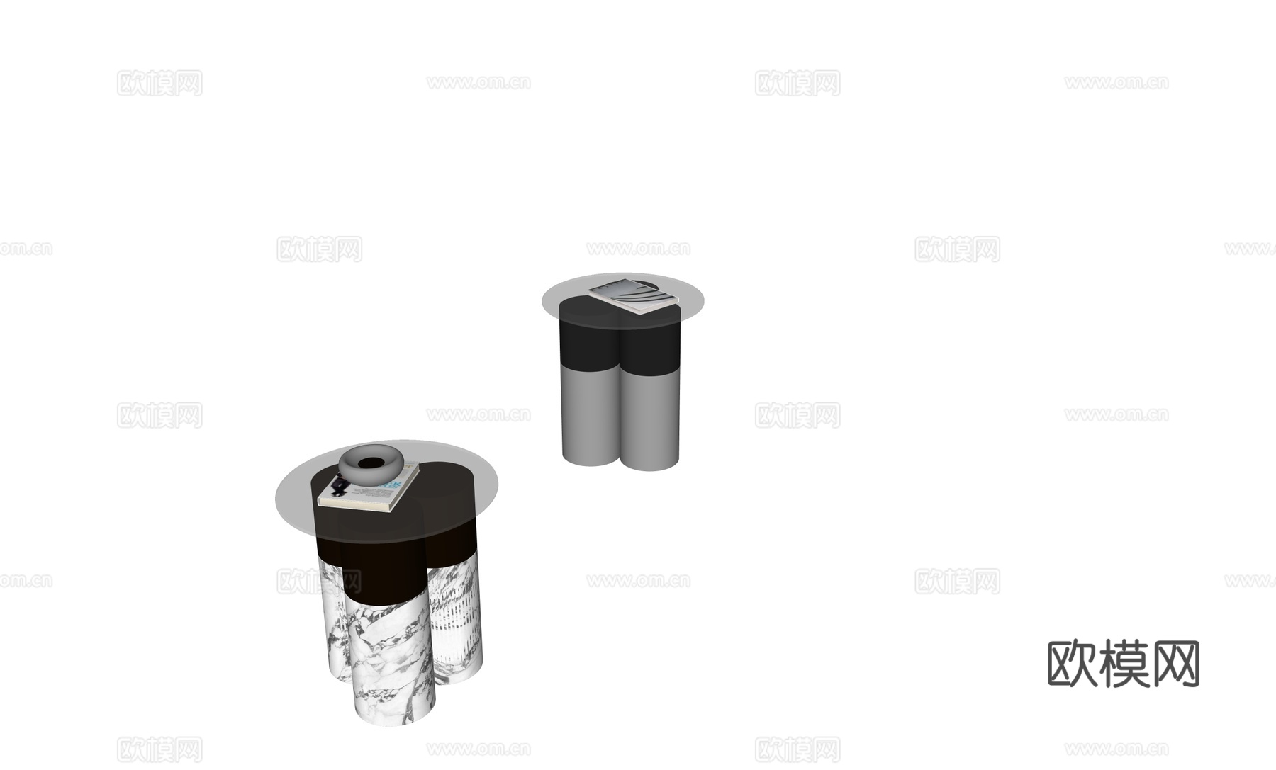 现代角几边几茶几su模型