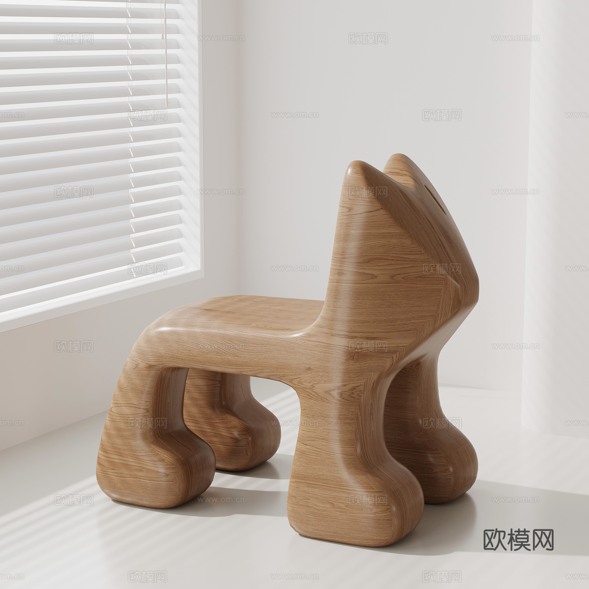 现代儿童椅 儿童凳su模型