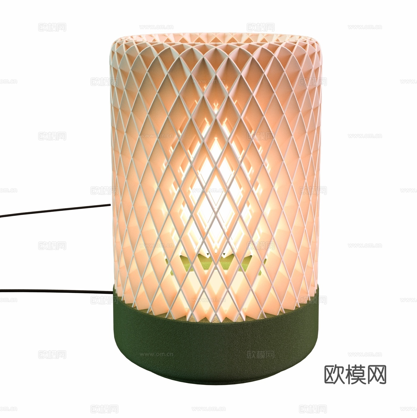 钻石光晕台灯3d模型