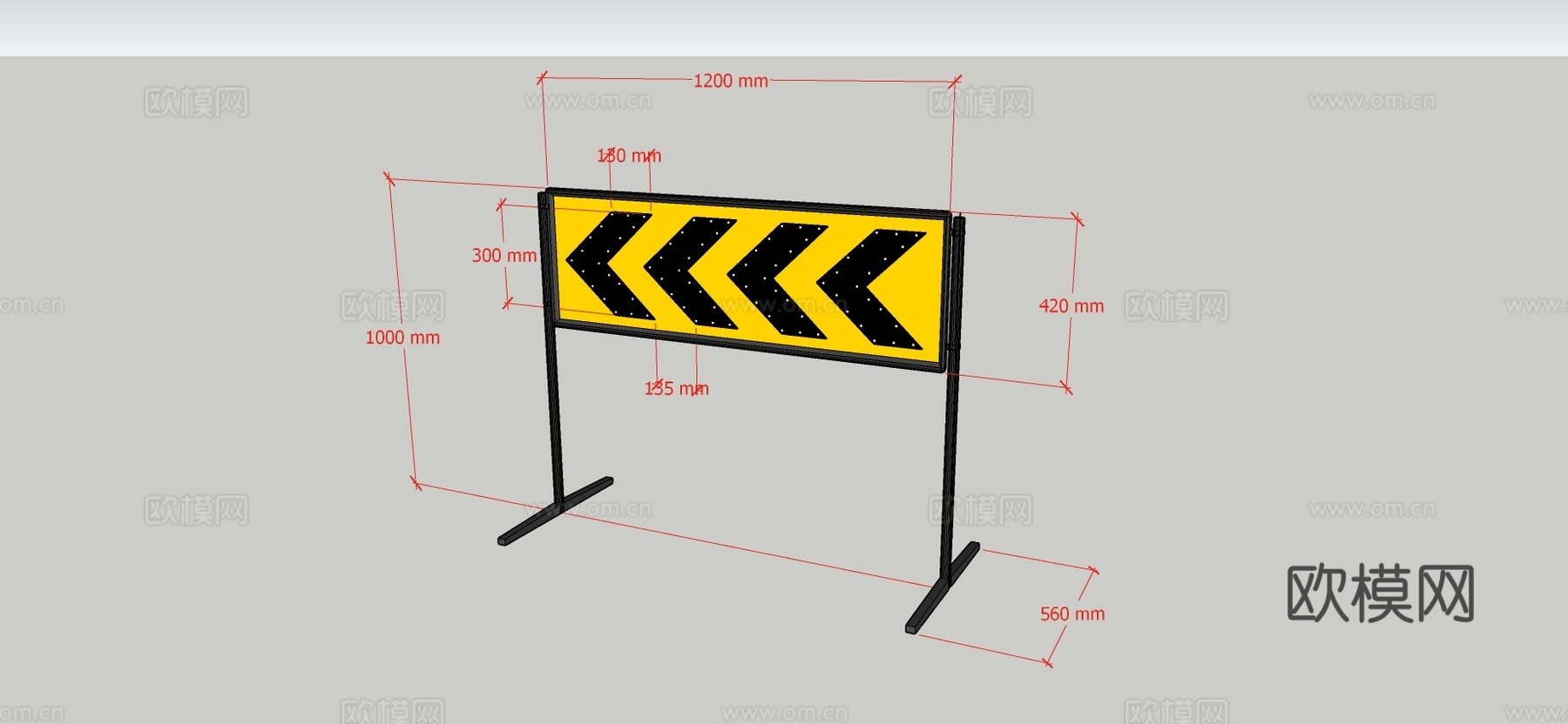 消防指示牌su模型