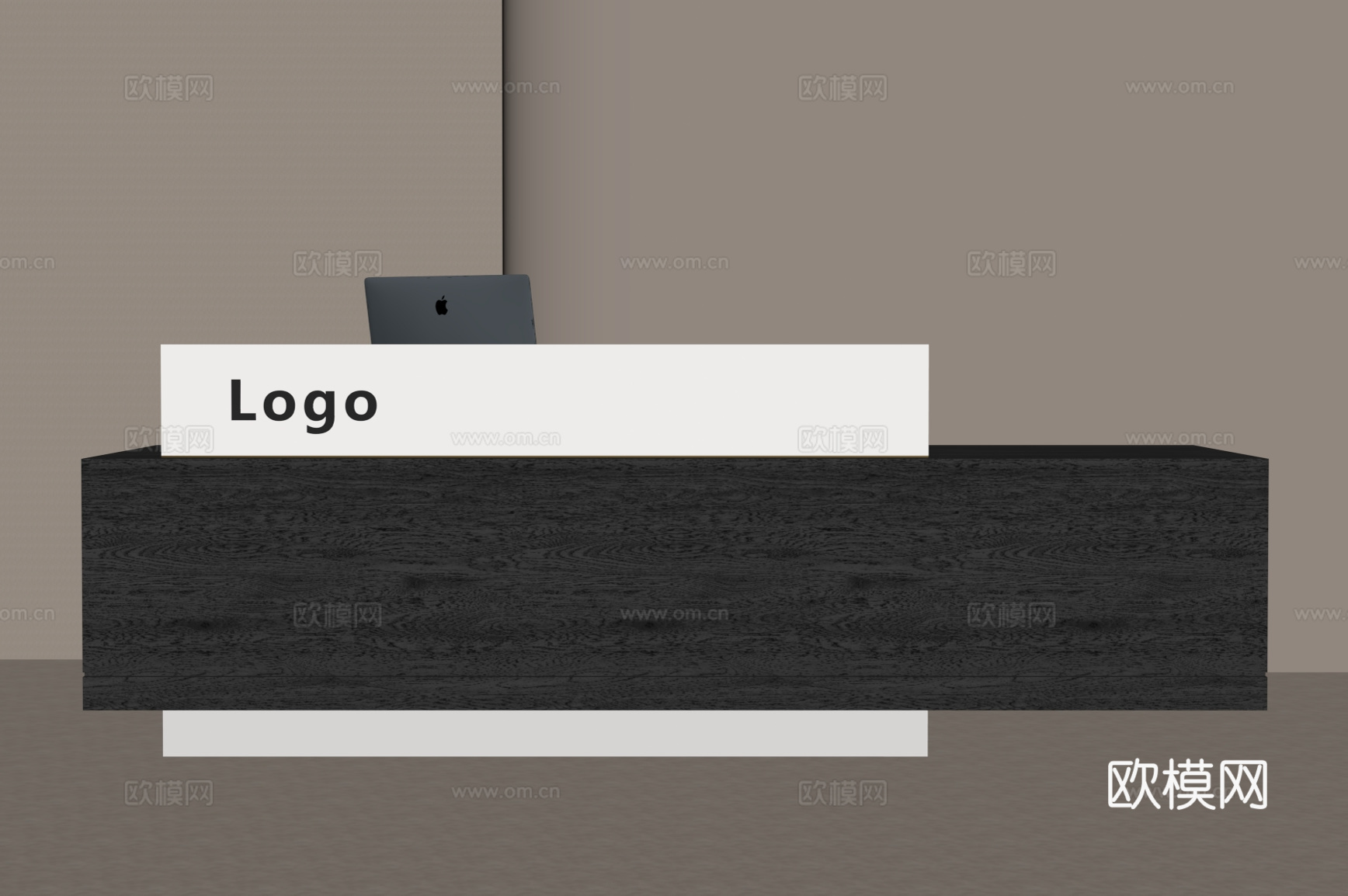 现代意式前台 接待台 招待台su模型下载（渲染图2）