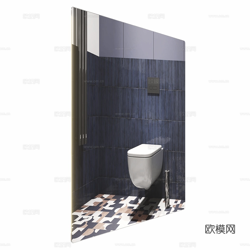 镜子 OMBRA H 100x903d模型下载（渲染图2）