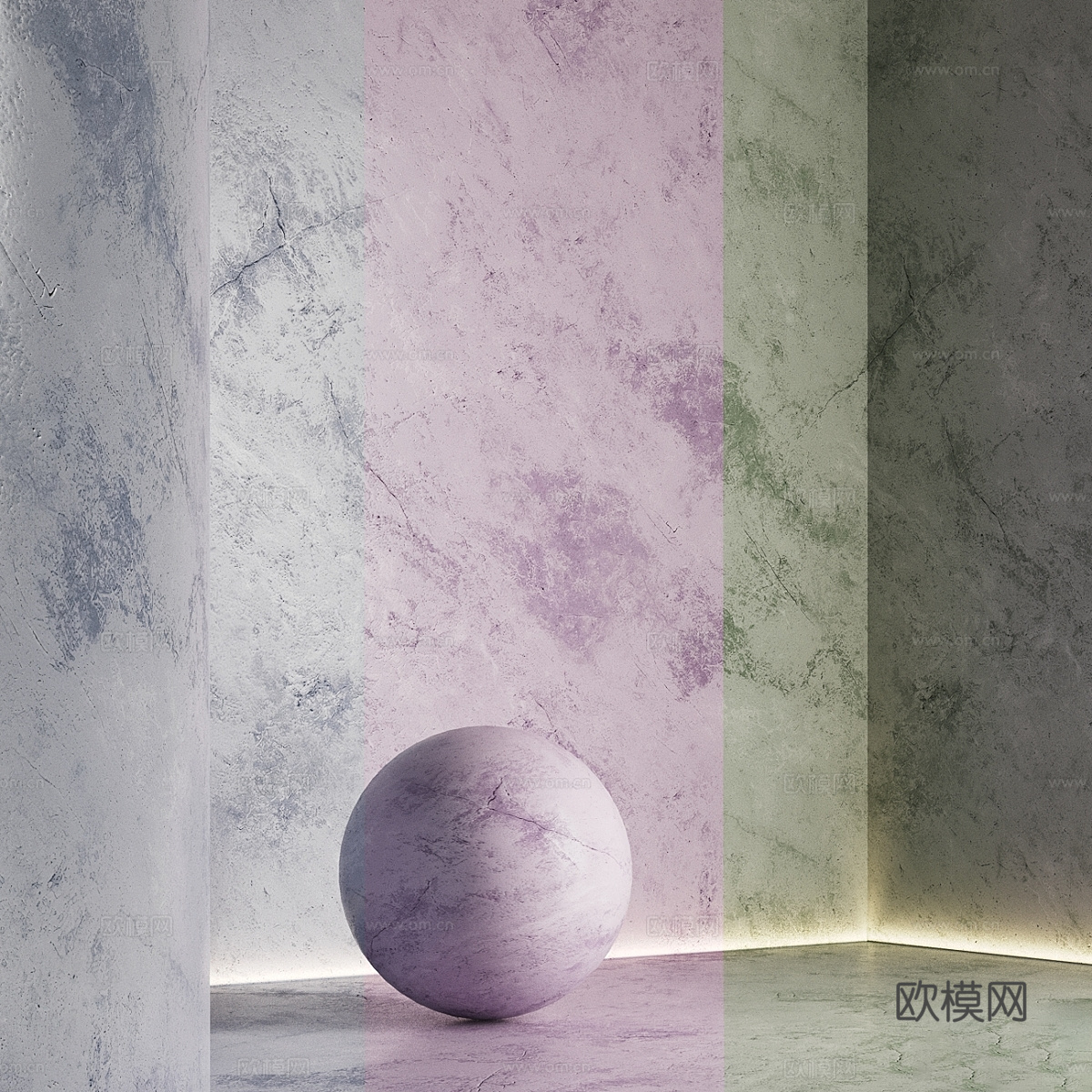 现代侘寂装饰涂料 艺术漆3d模型下载（渲染图5）