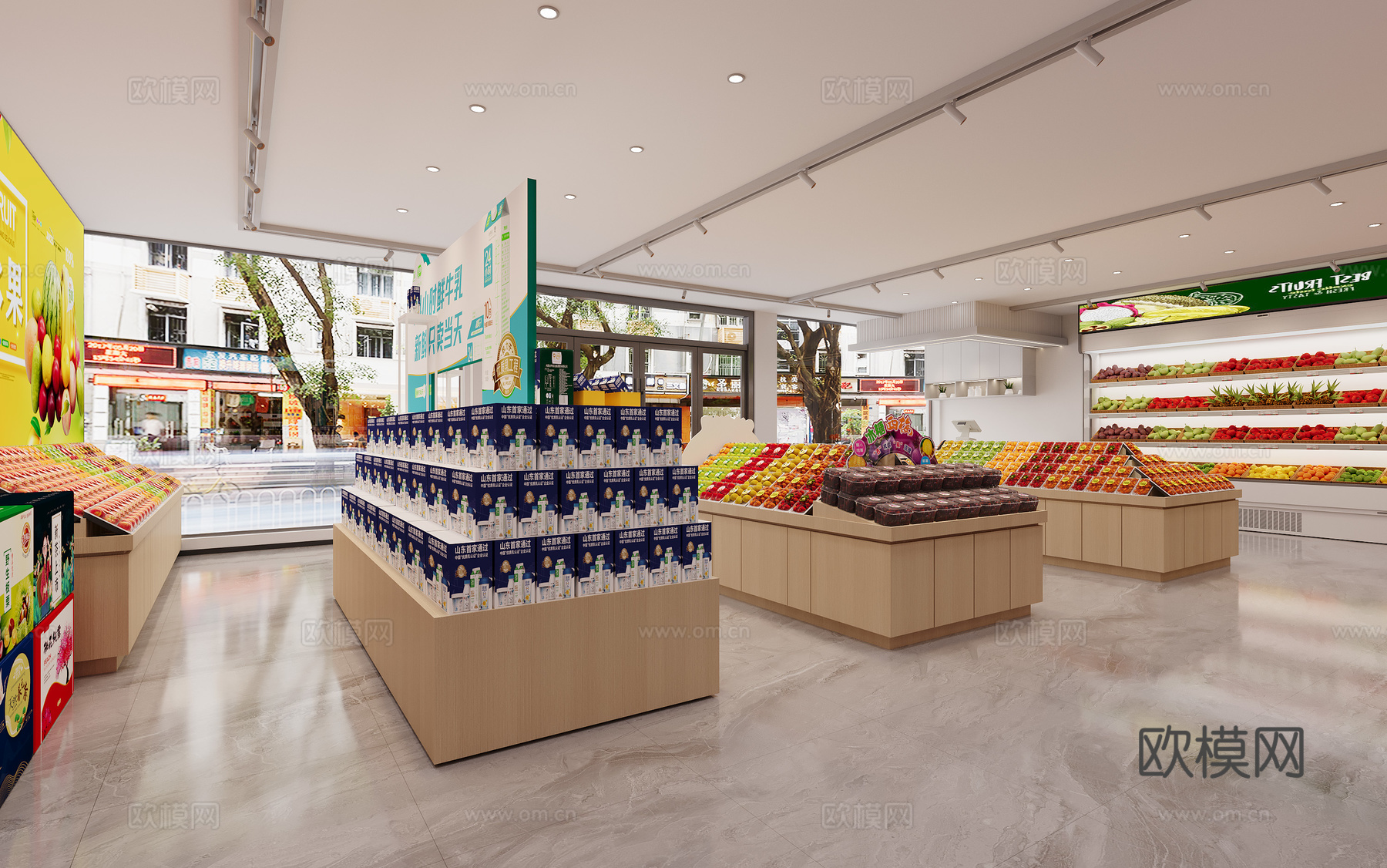 现代水果店3d模型下载（渲染图4）