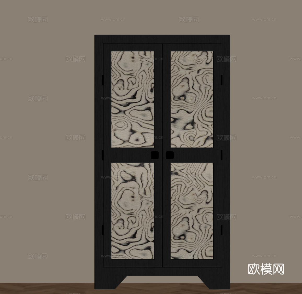 法式复古边柜 高柜su模型