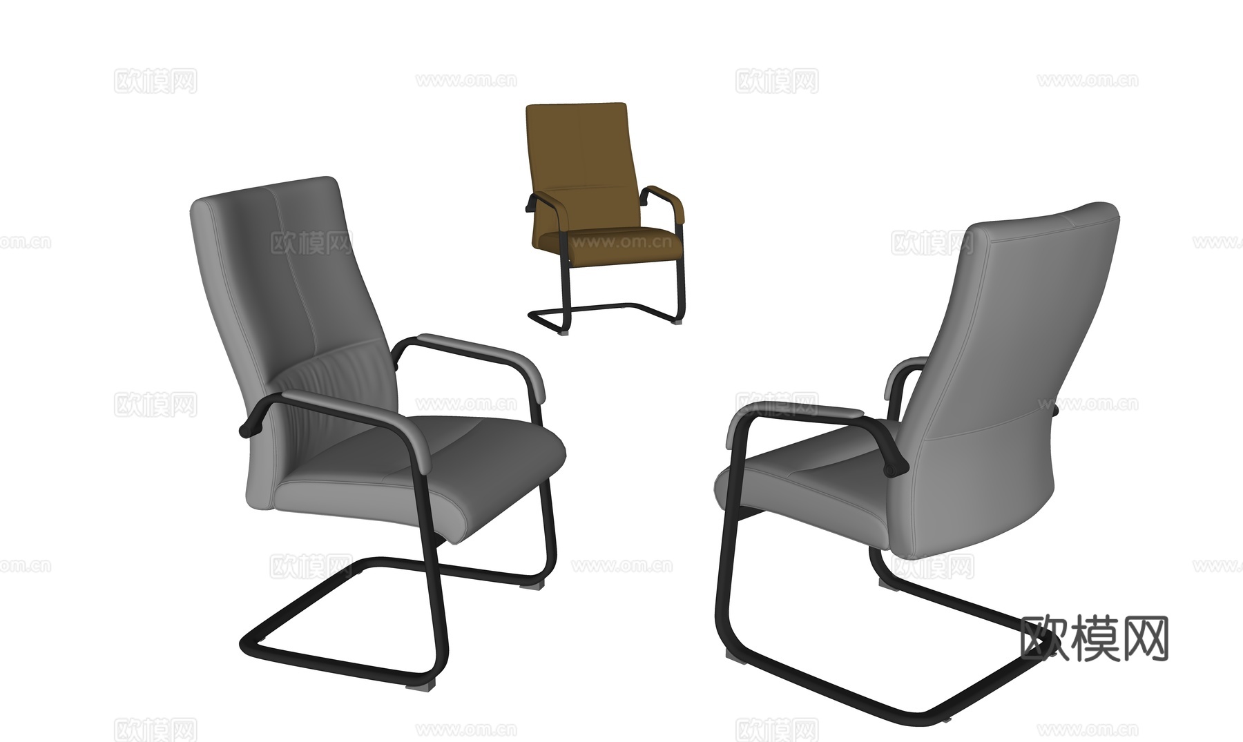 现代会议椅休闲椅su模型