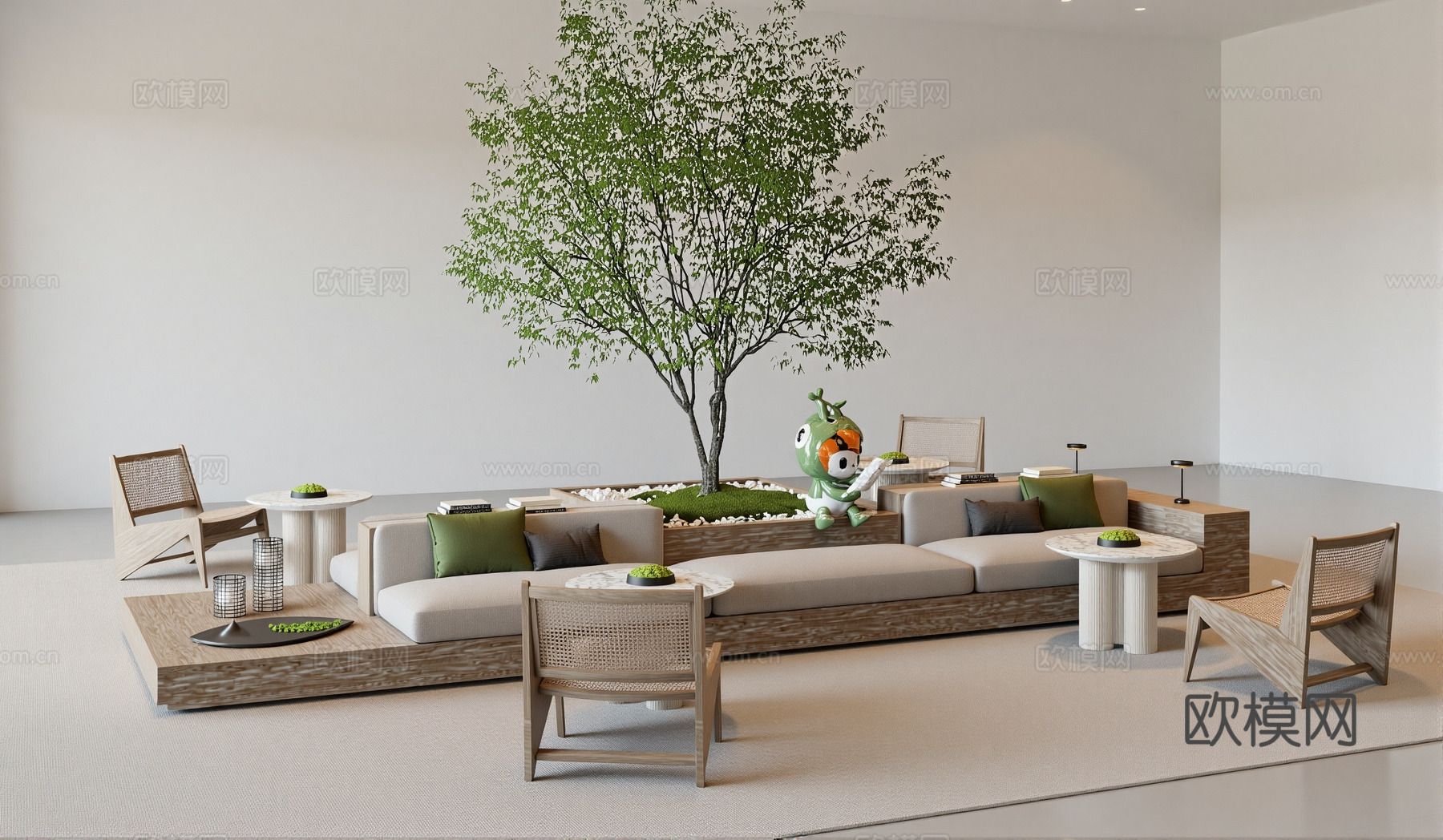 现代景观座椅su模型