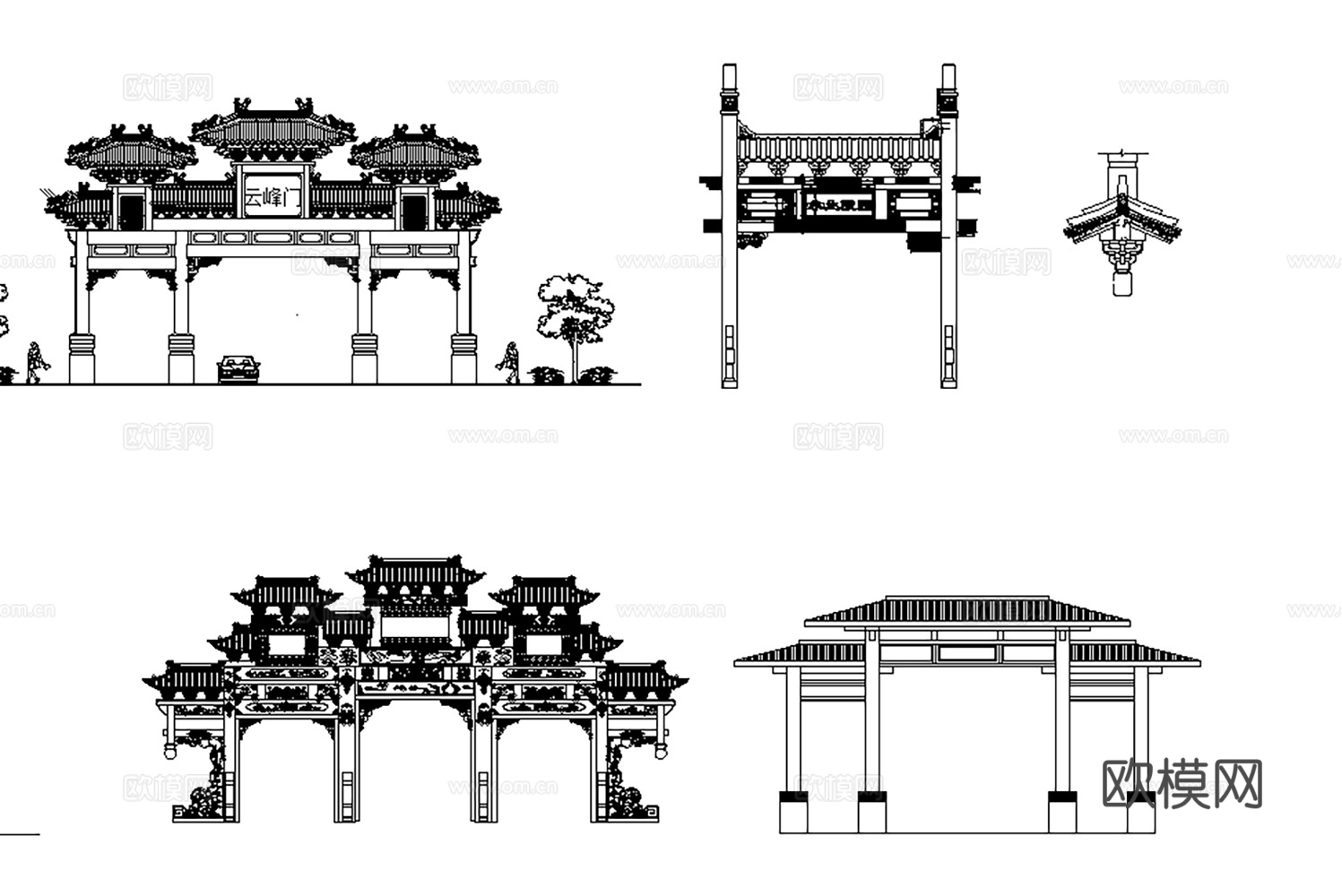 2026最新整理古建筑CAD图块图库cad施工图