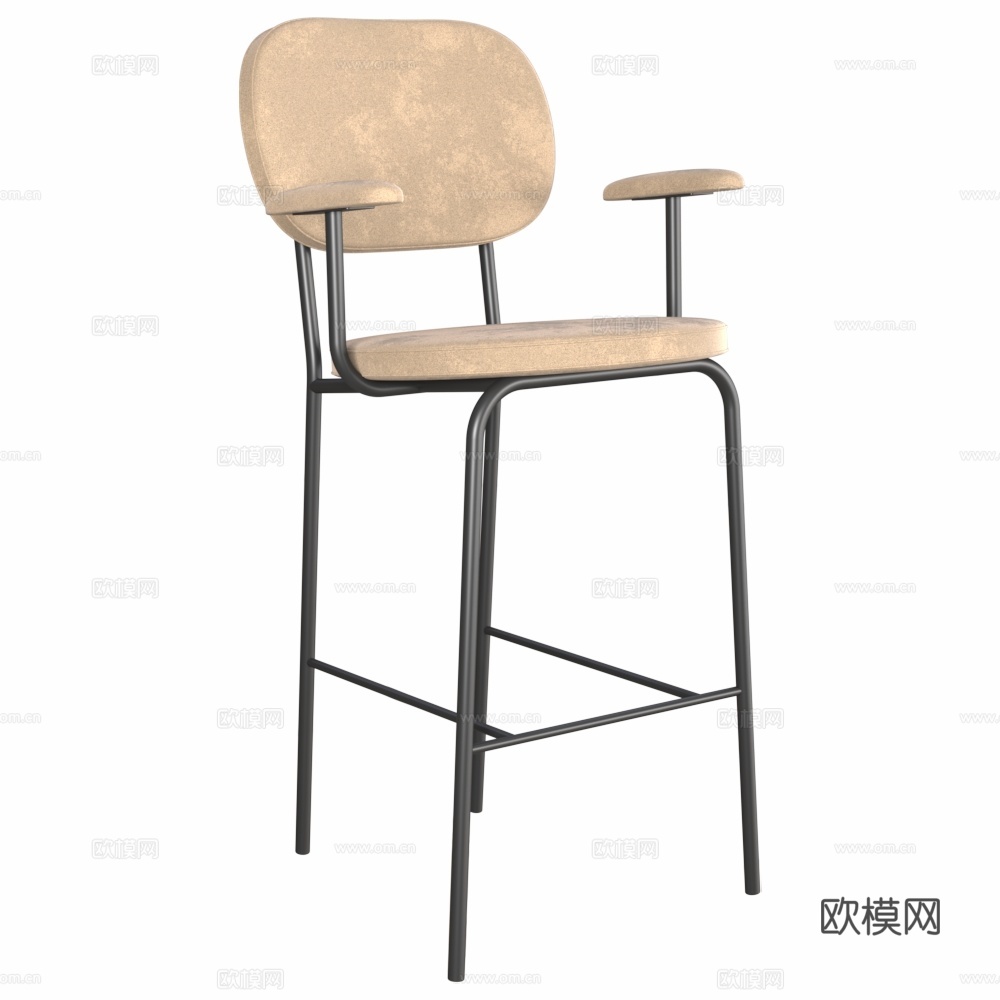 吧凳33d模型下载（渲染图1）