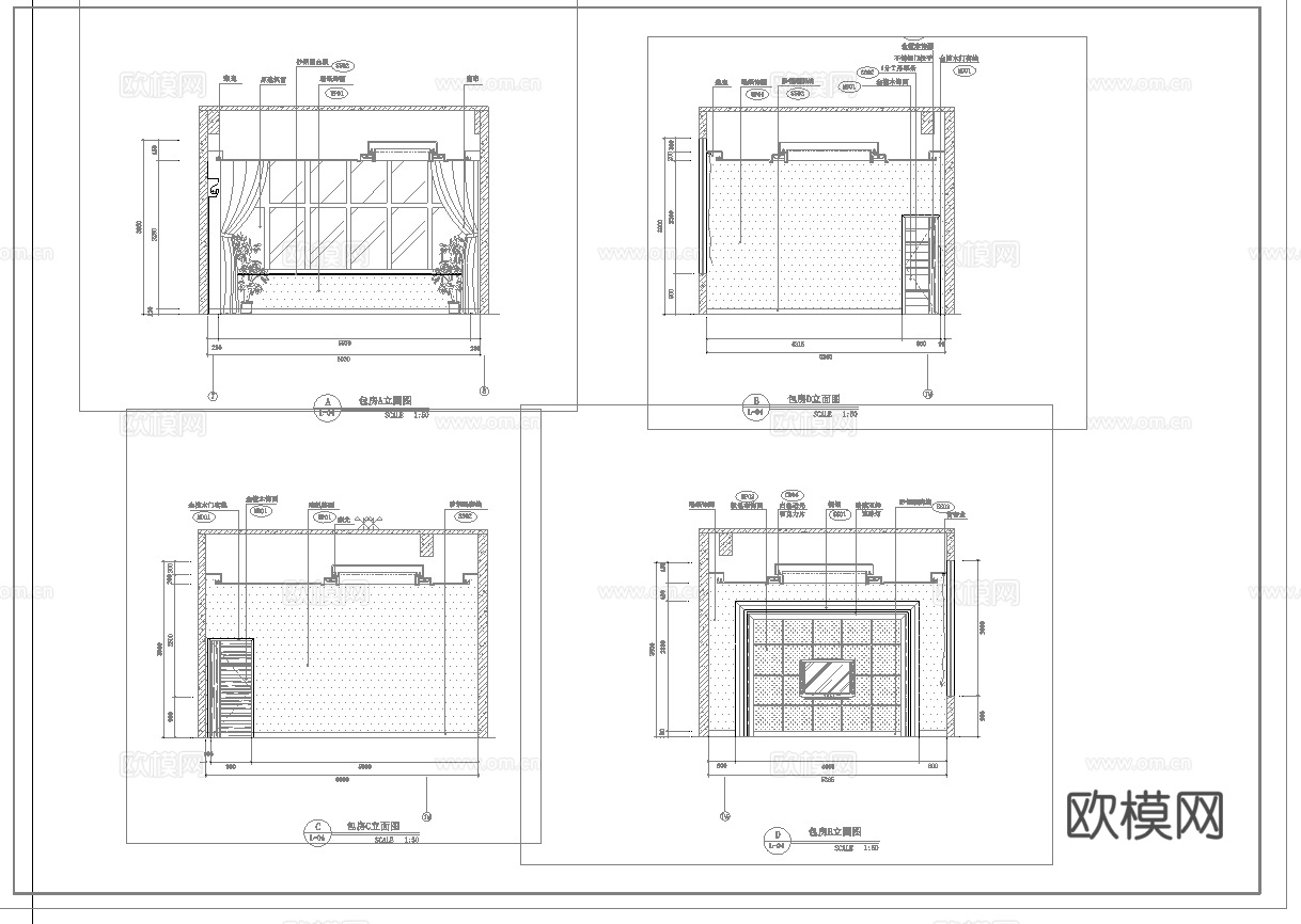 食堂 餐厅 最新全套施工图合集cad施工图
