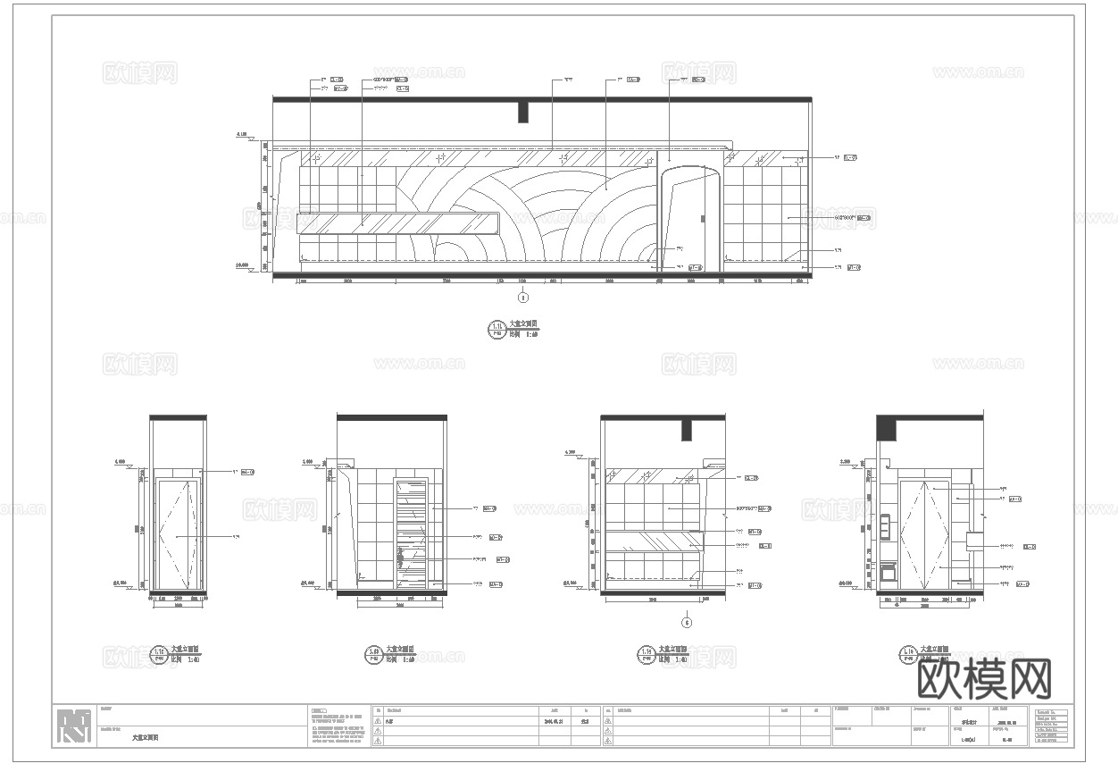 酒楼中餐厅 最新全套施工图合集cad施工图