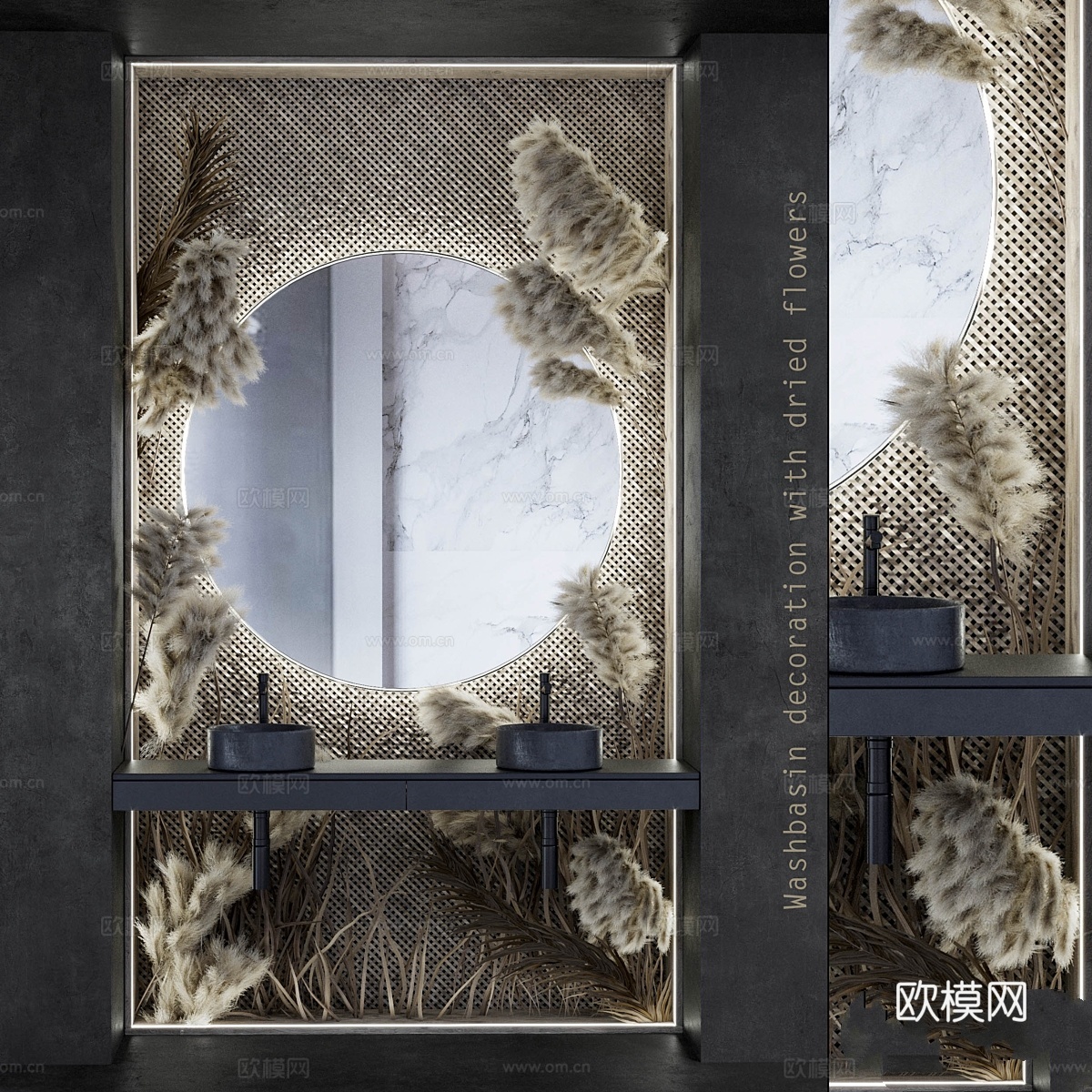 WASHBASING 干花装饰3d模型下载