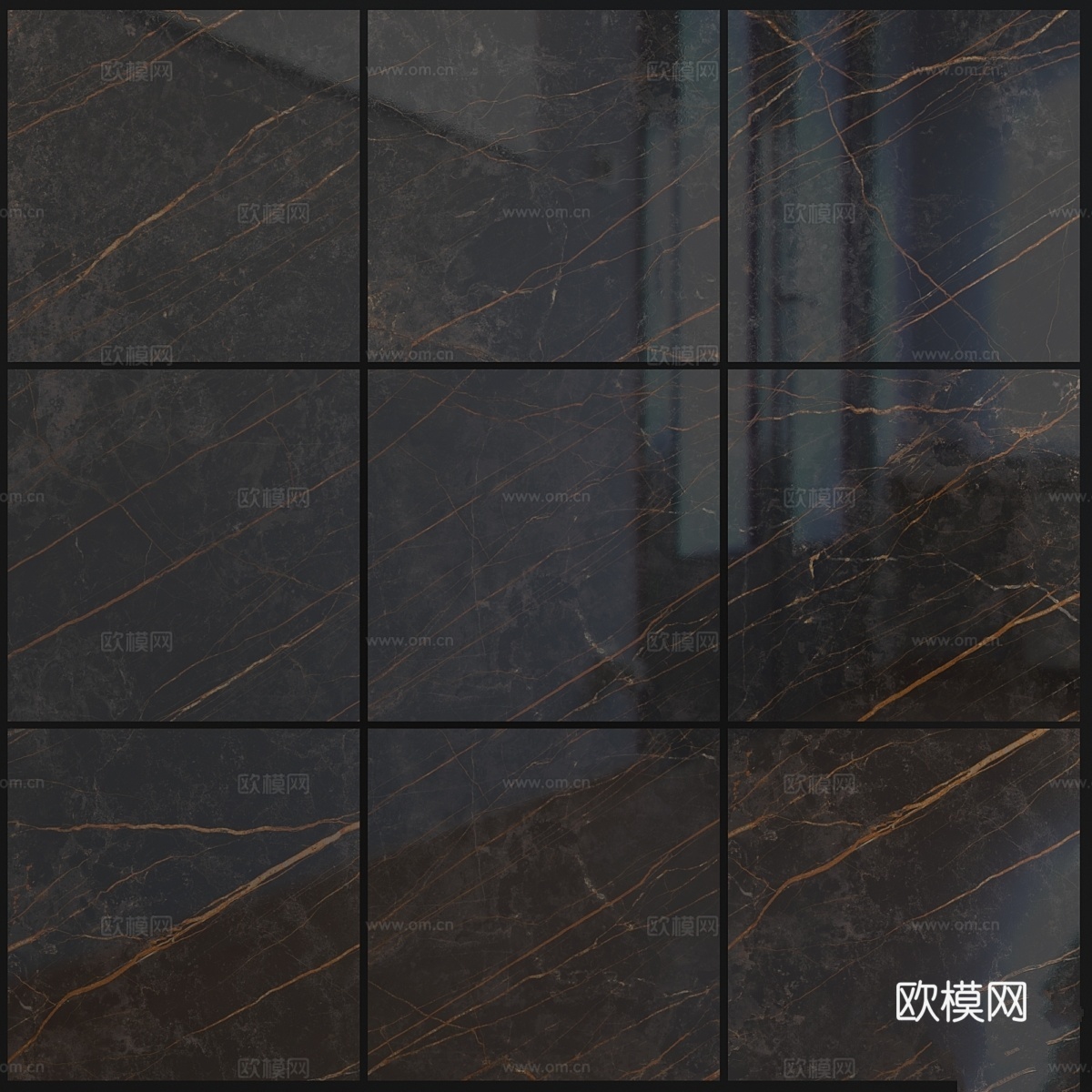 大理石系列 黑色大理石套装3d模型下载