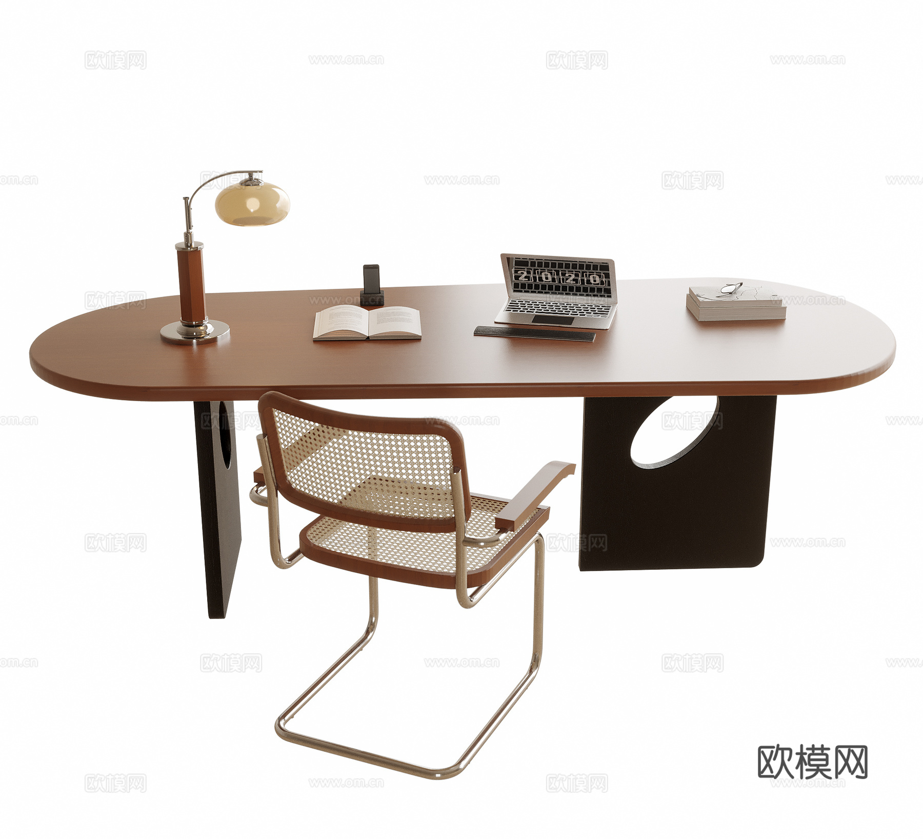 现代书桌椅 书桌 书椅su模型