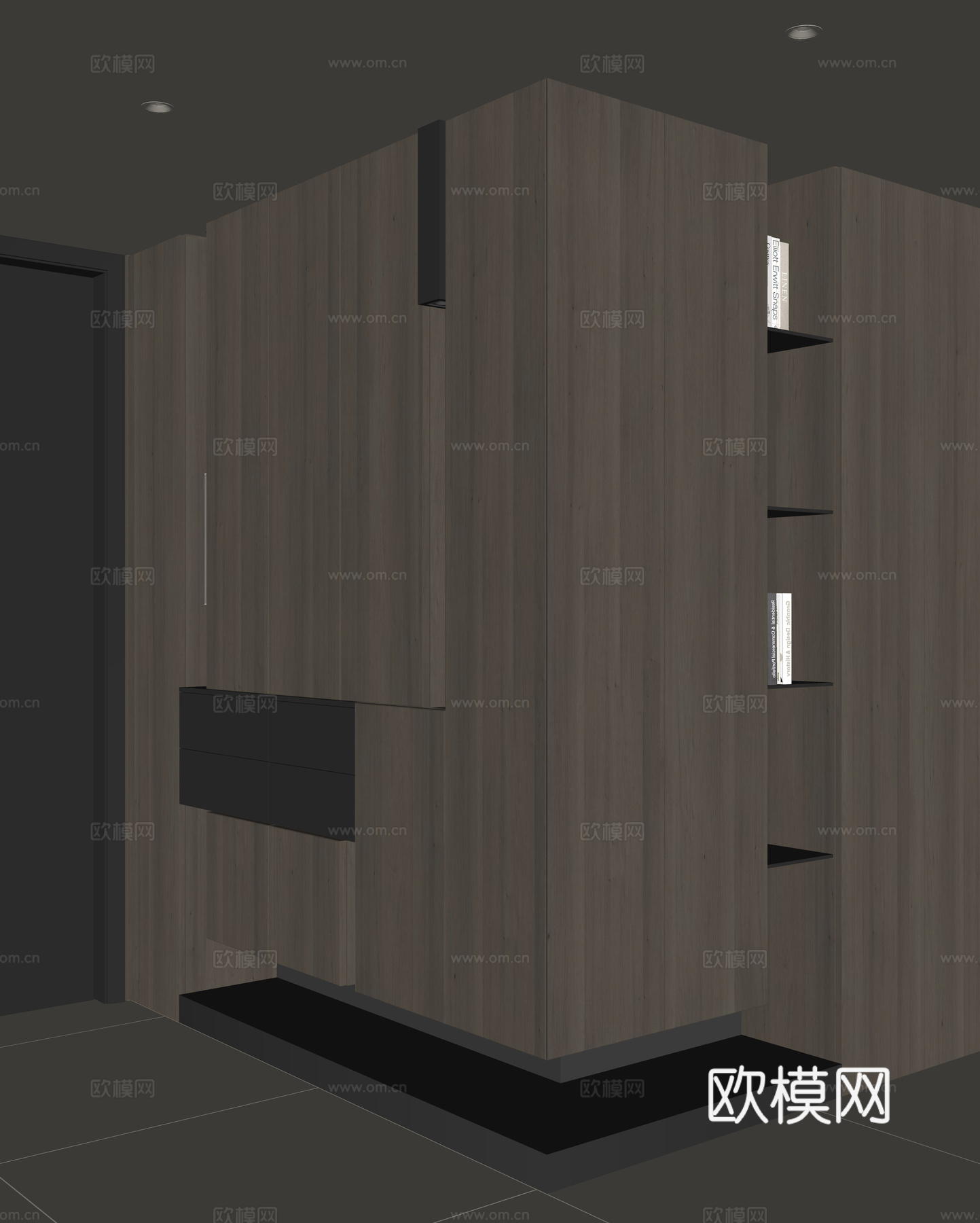 现代入户鞋柜su模型