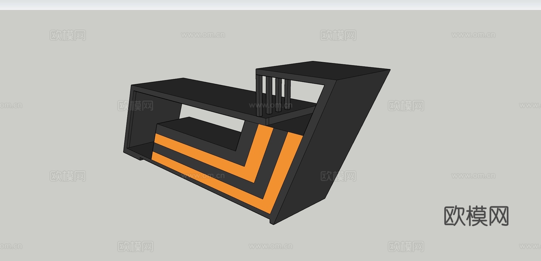 异性总经理办公桌su模型