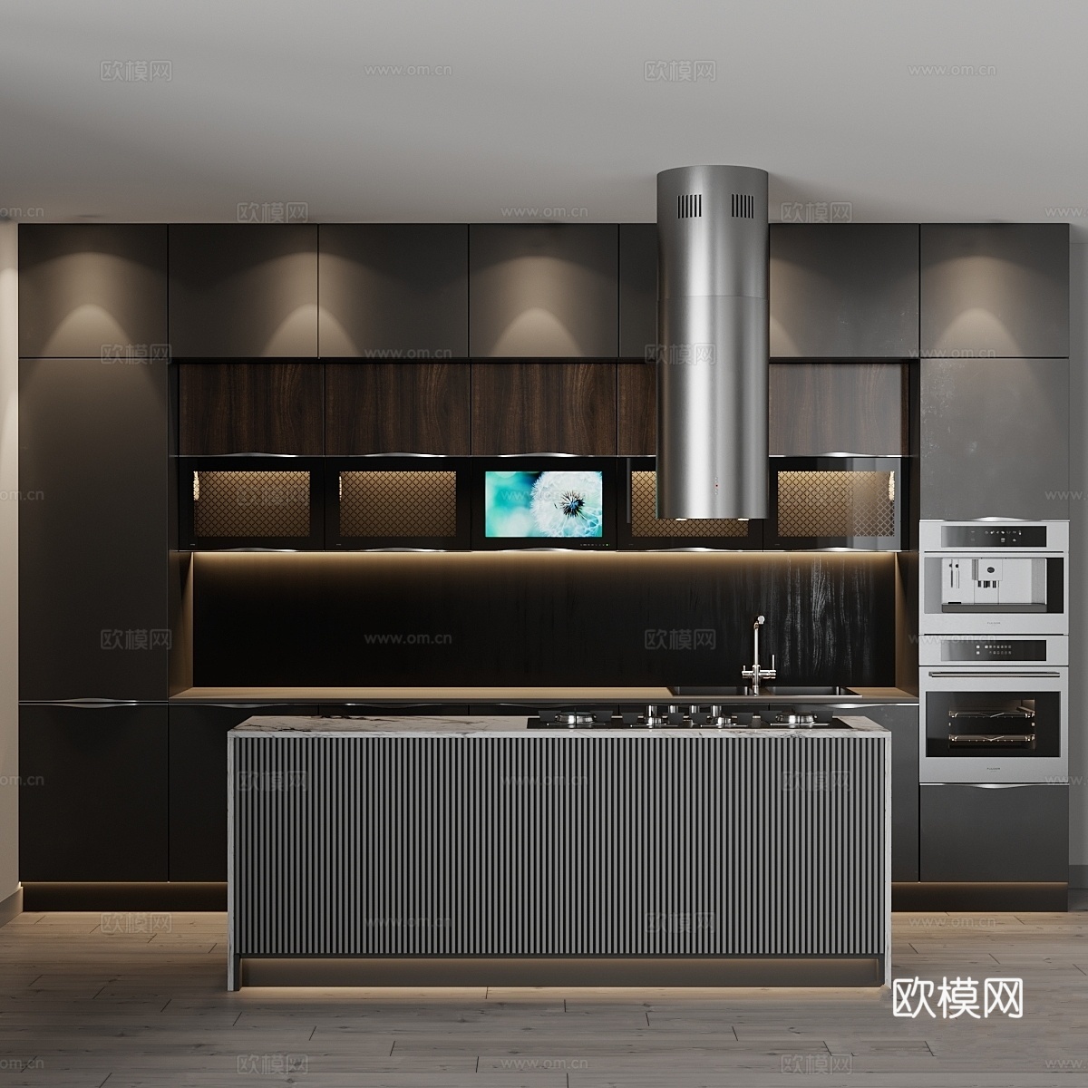 现代厨房193d模型