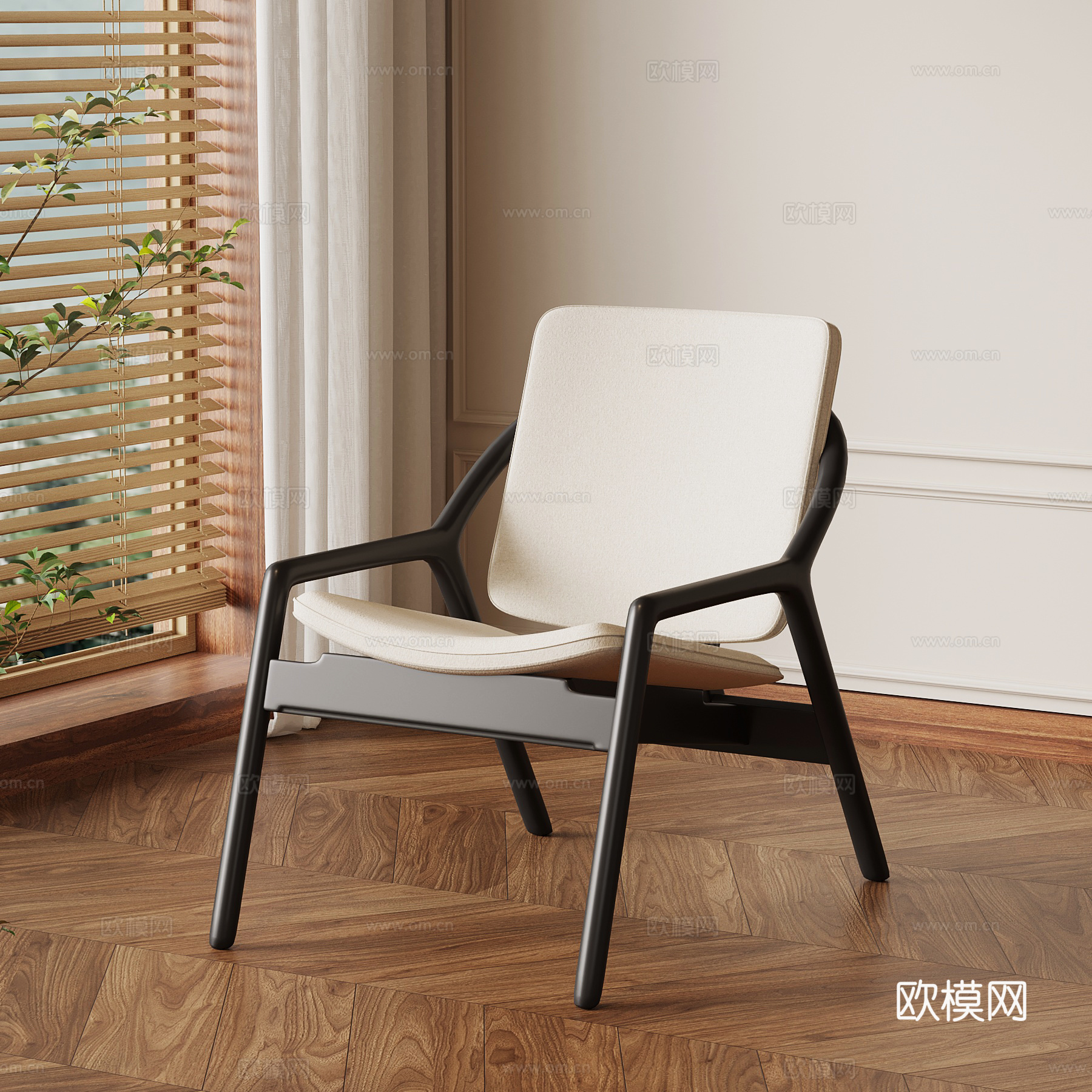 法式中古休闲椅su模型