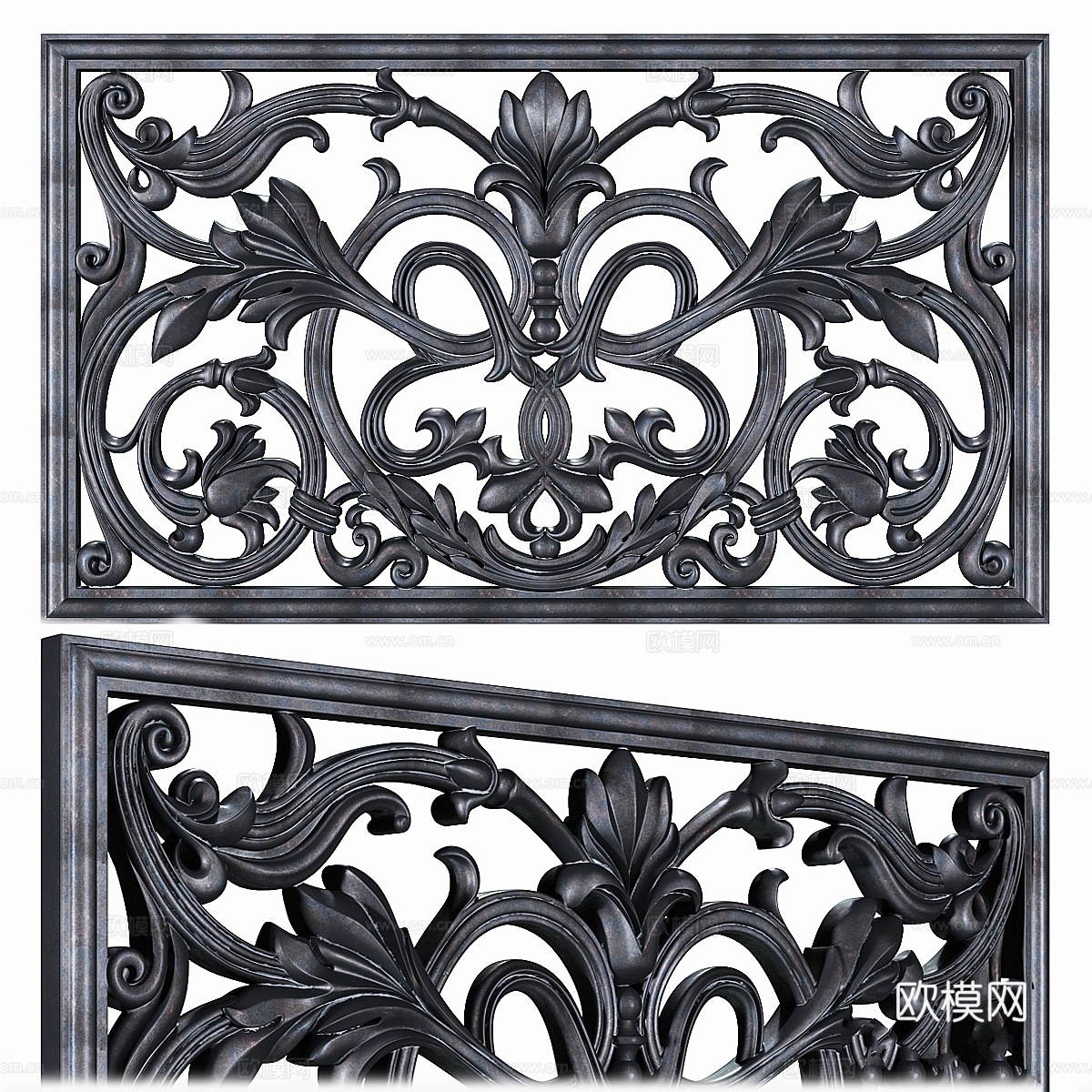 锻铁格栅屏风3d模型下载