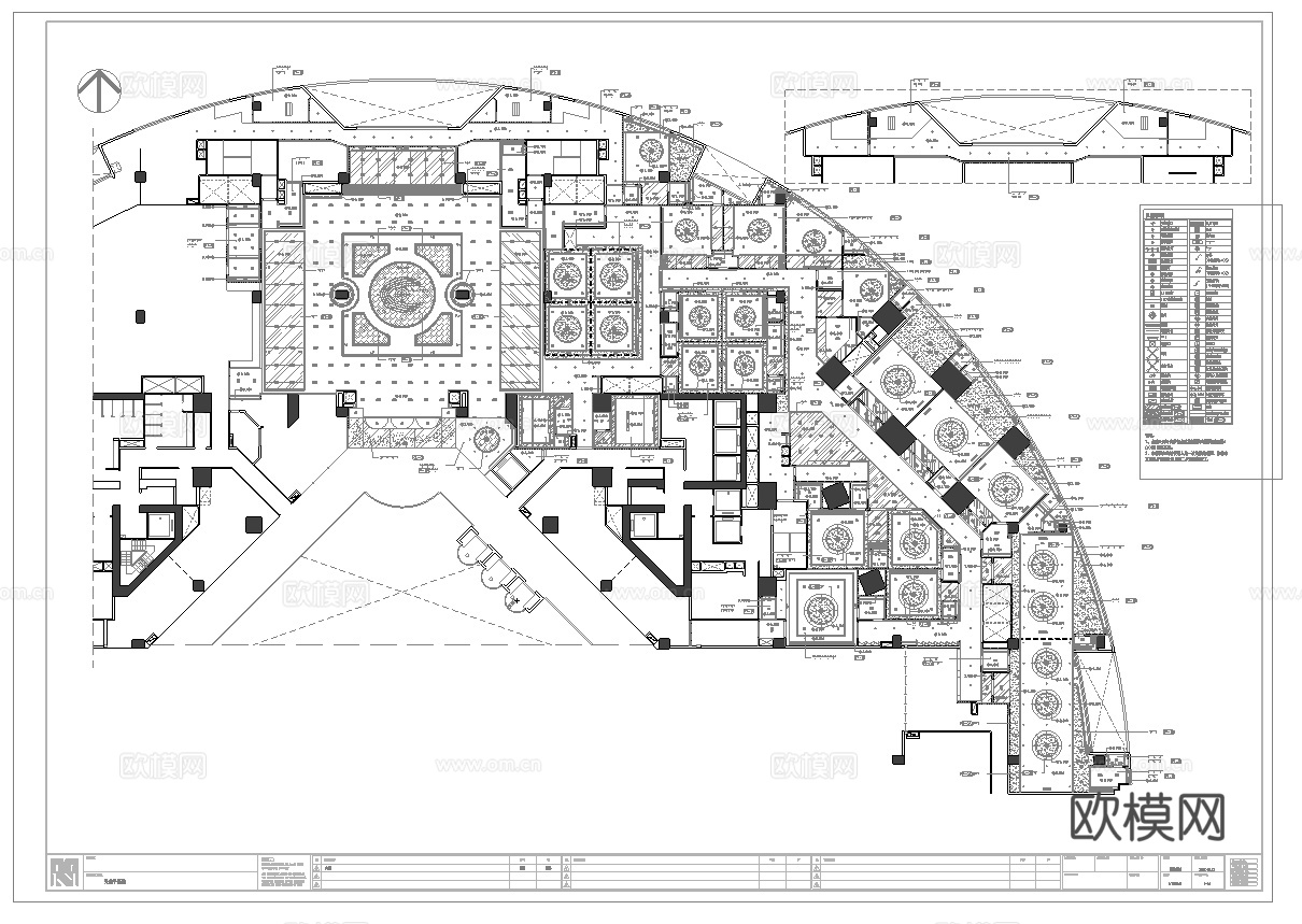 酒楼中餐厅 最新全套施工图合集cad施工图