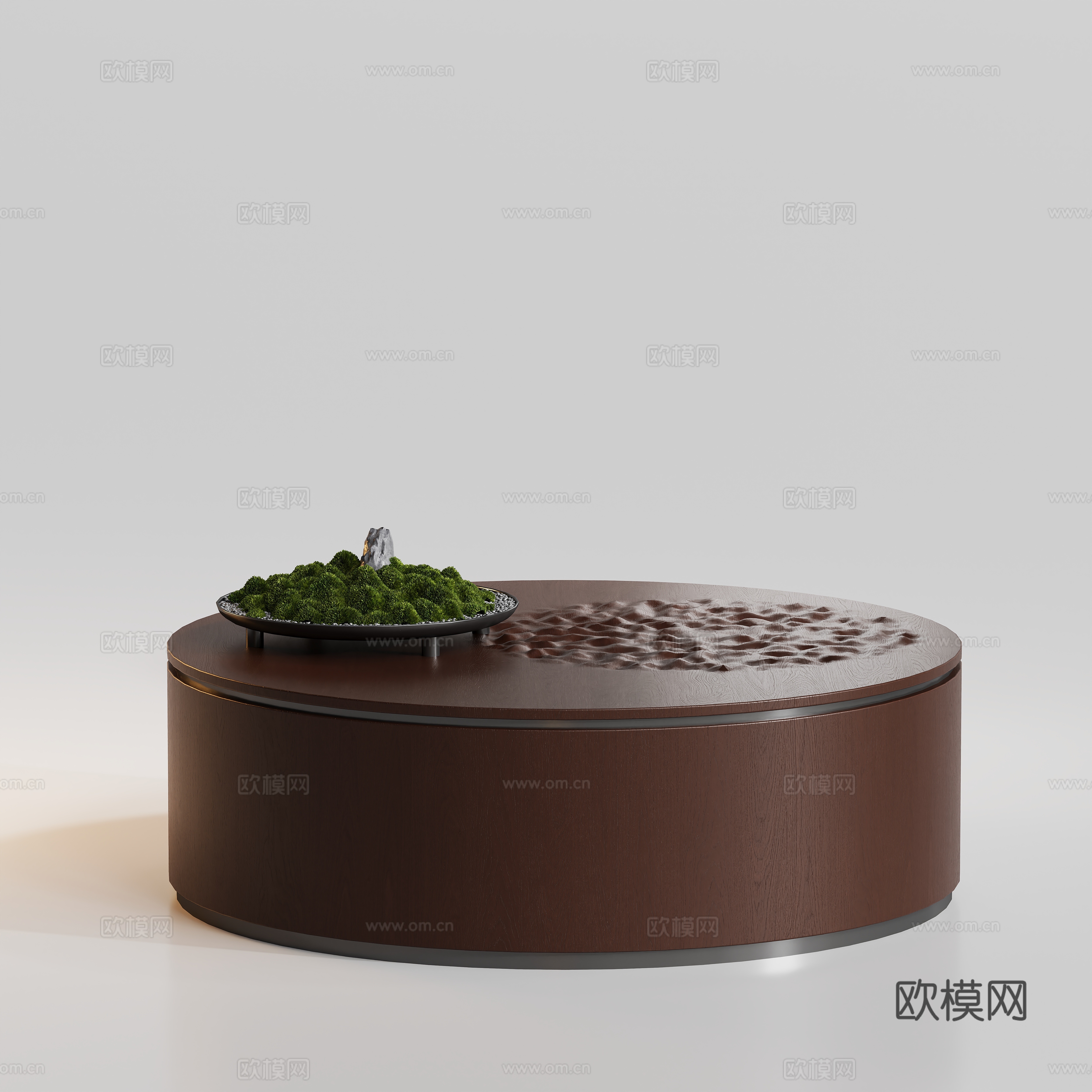 现代金属圆形茶几边几su模型