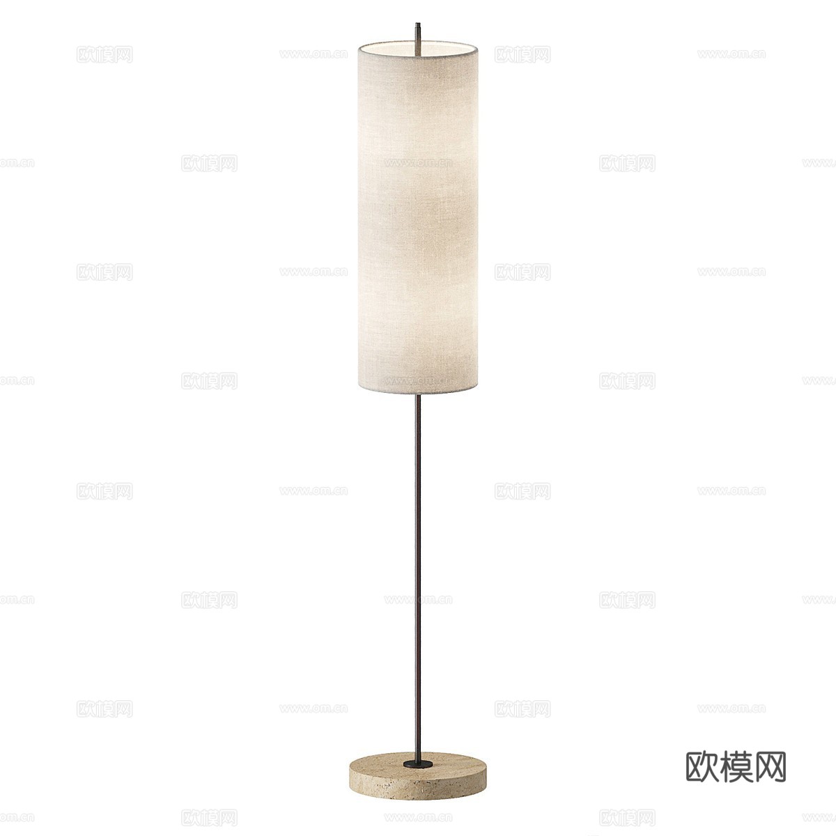 新中式落地灯3d模型下载（渲染图2）