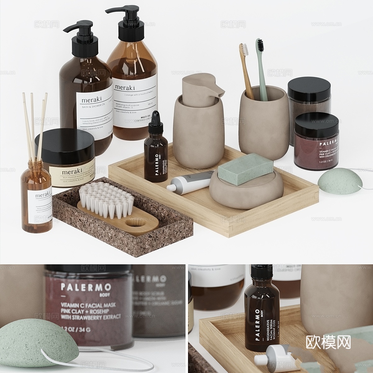 浴室装饰套装3d模型下载