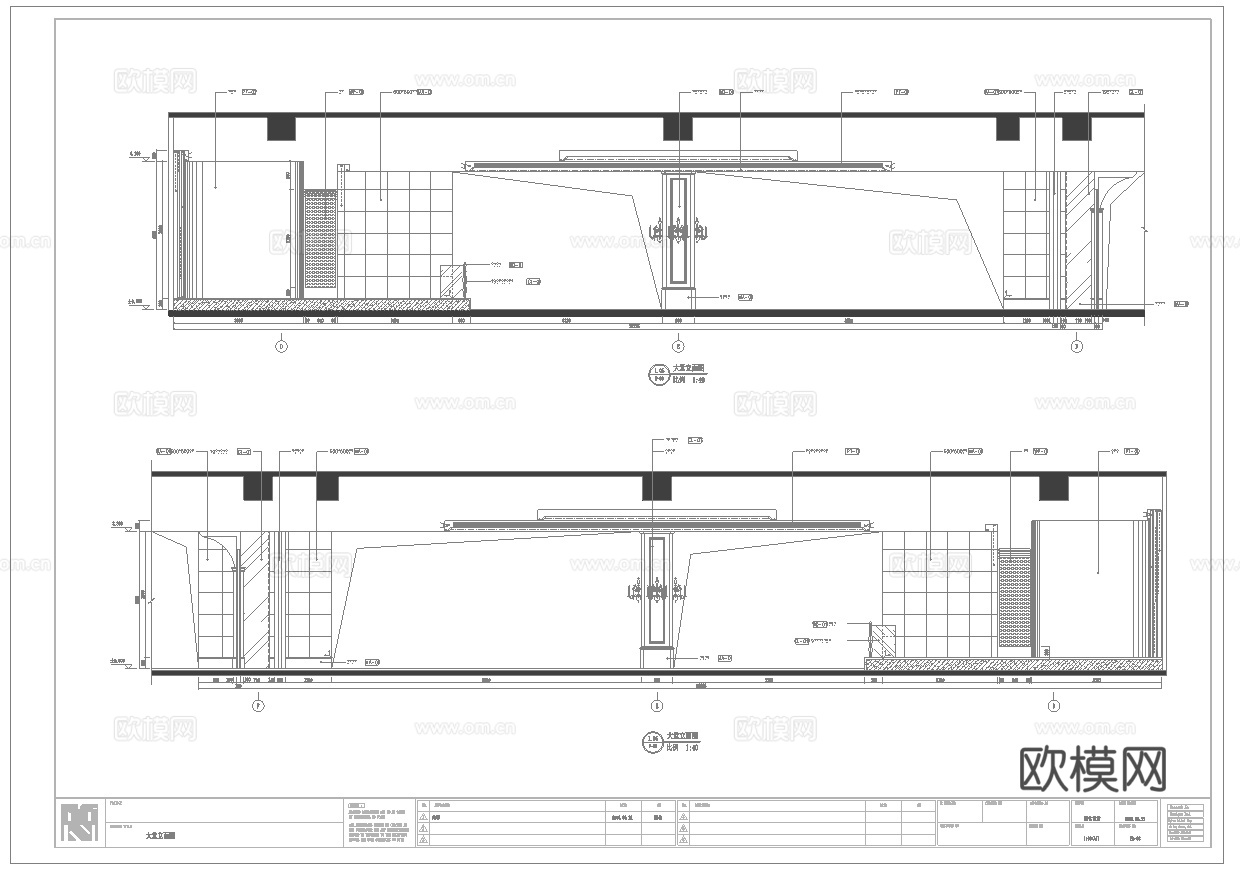 酒楼中餐厅 最新全套施工图合集cad施工图